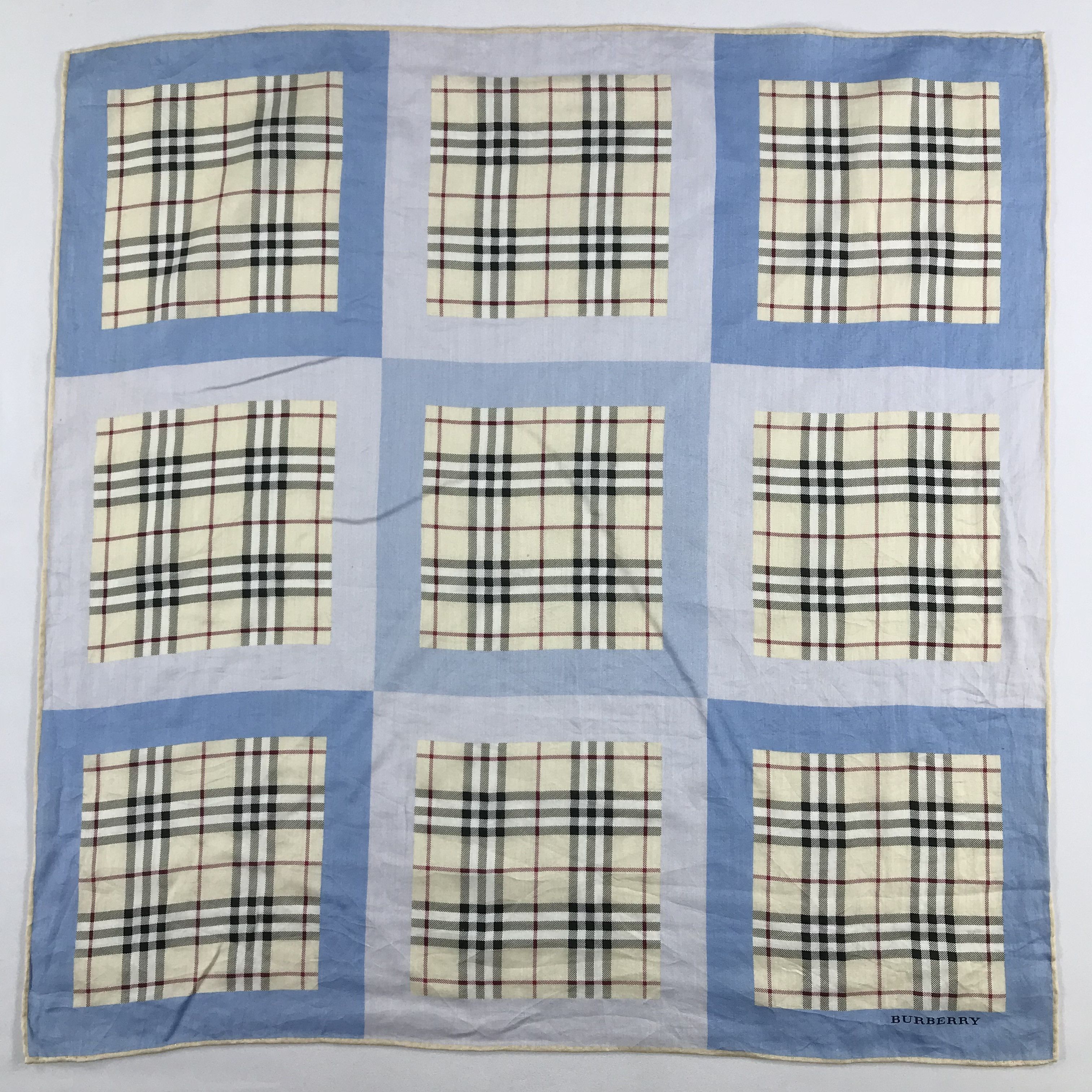 Burberry × Vintage Burberry Bandana / Handkerchief / Neckerchief - S2259 Size ONE SIZE - 1 Thumbnail