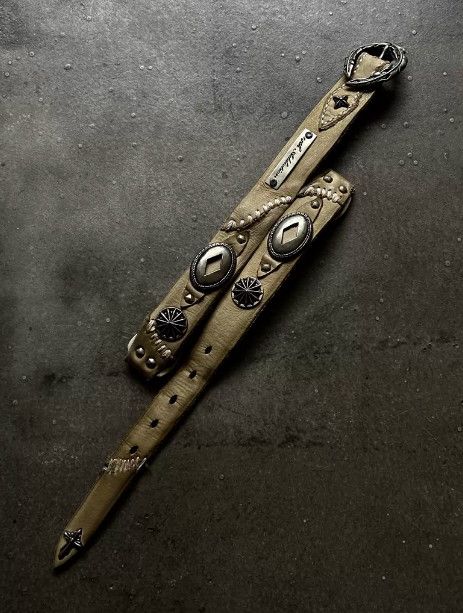 14th Addiction 14th Addiction Early Handcrafted Patchwork Leather Belt Size ONE SIZE - 1 Thumbnail