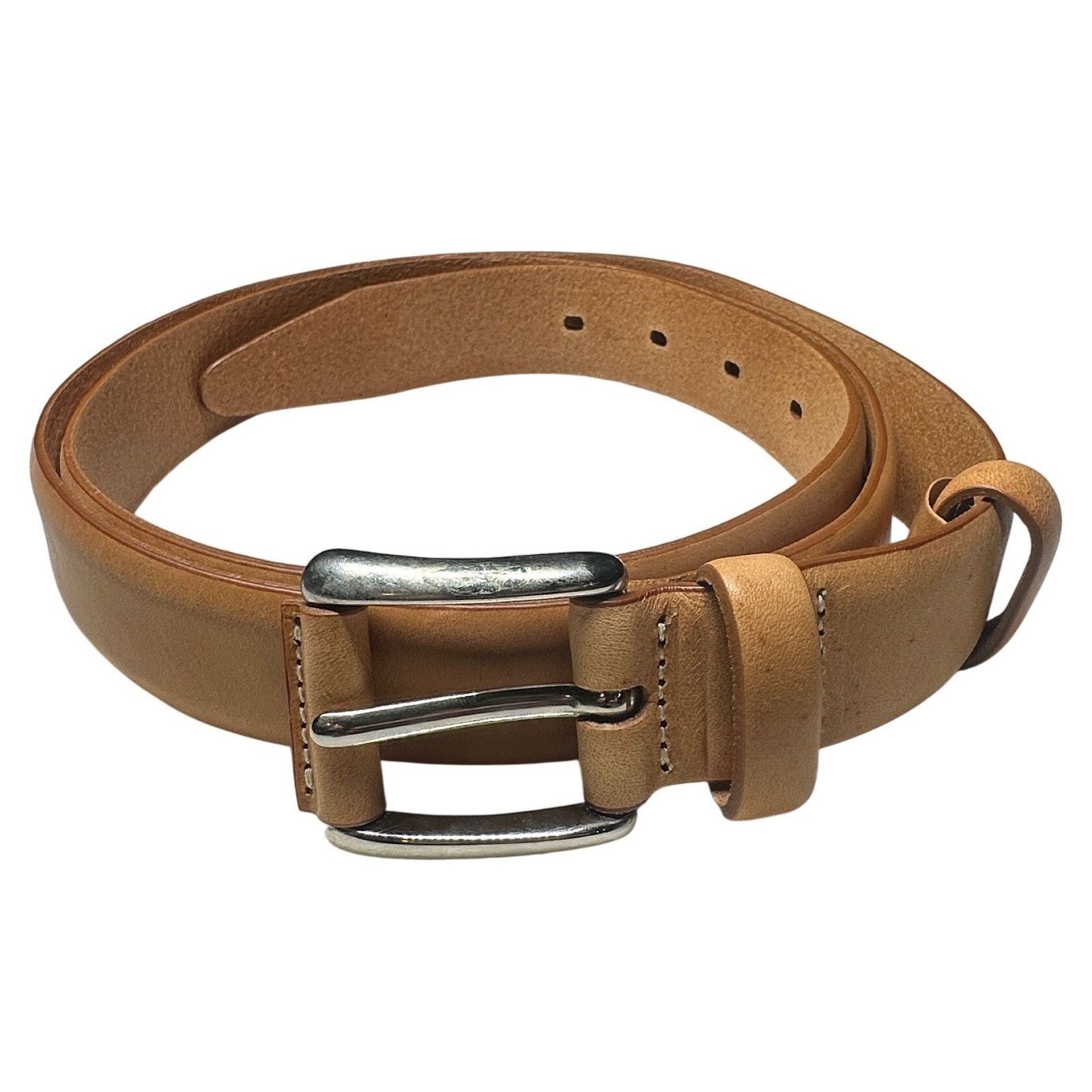 Orvis Orvis Genuine Leather Belt Silver Buckle Size 44 110 Size 44 - 1 Thumbnail