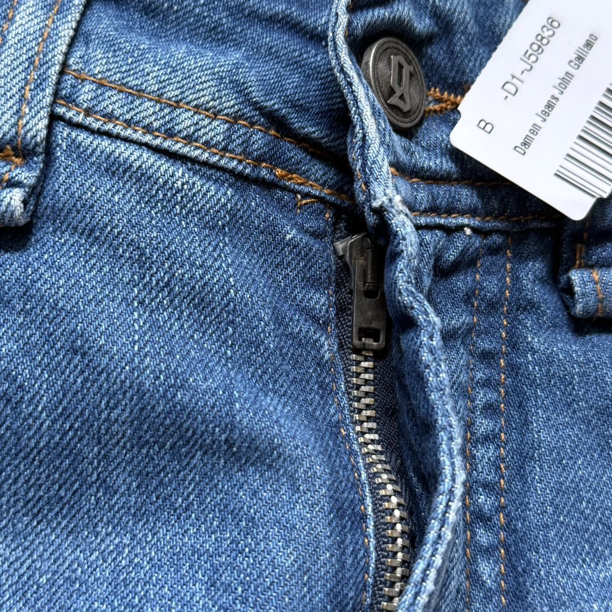 John Galliano 📌 NEW John Galliano Y2K 00s Big Logo Straight Jeans Size 25" / US 0 / IT 36 - 15 Thumbnail