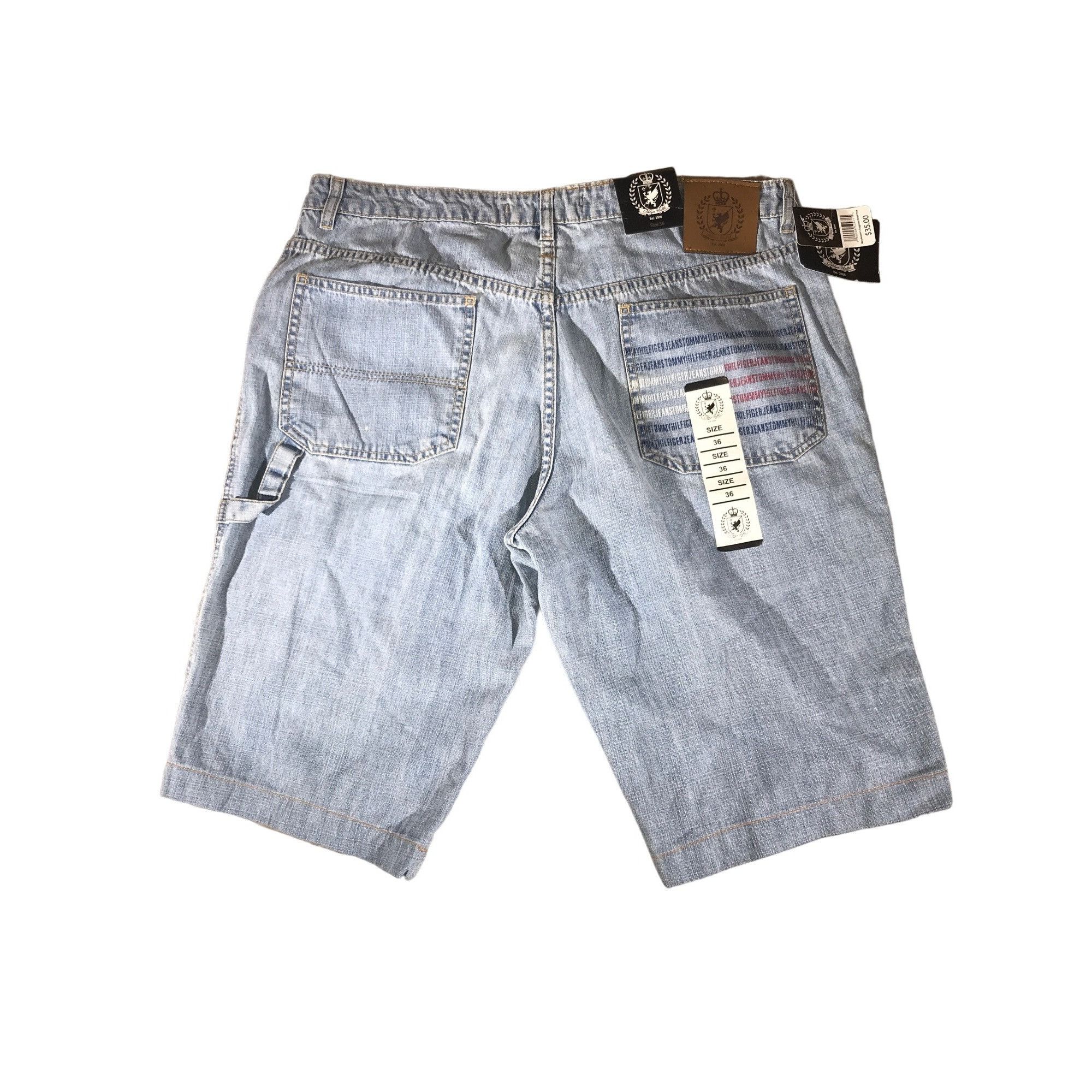 Tommy Hilfiger Tommy Hilfiger Mens Bklyn Untld Light Wash Blue Jean Shorts Size US 36 / EU 52 - 2 Thumbnail