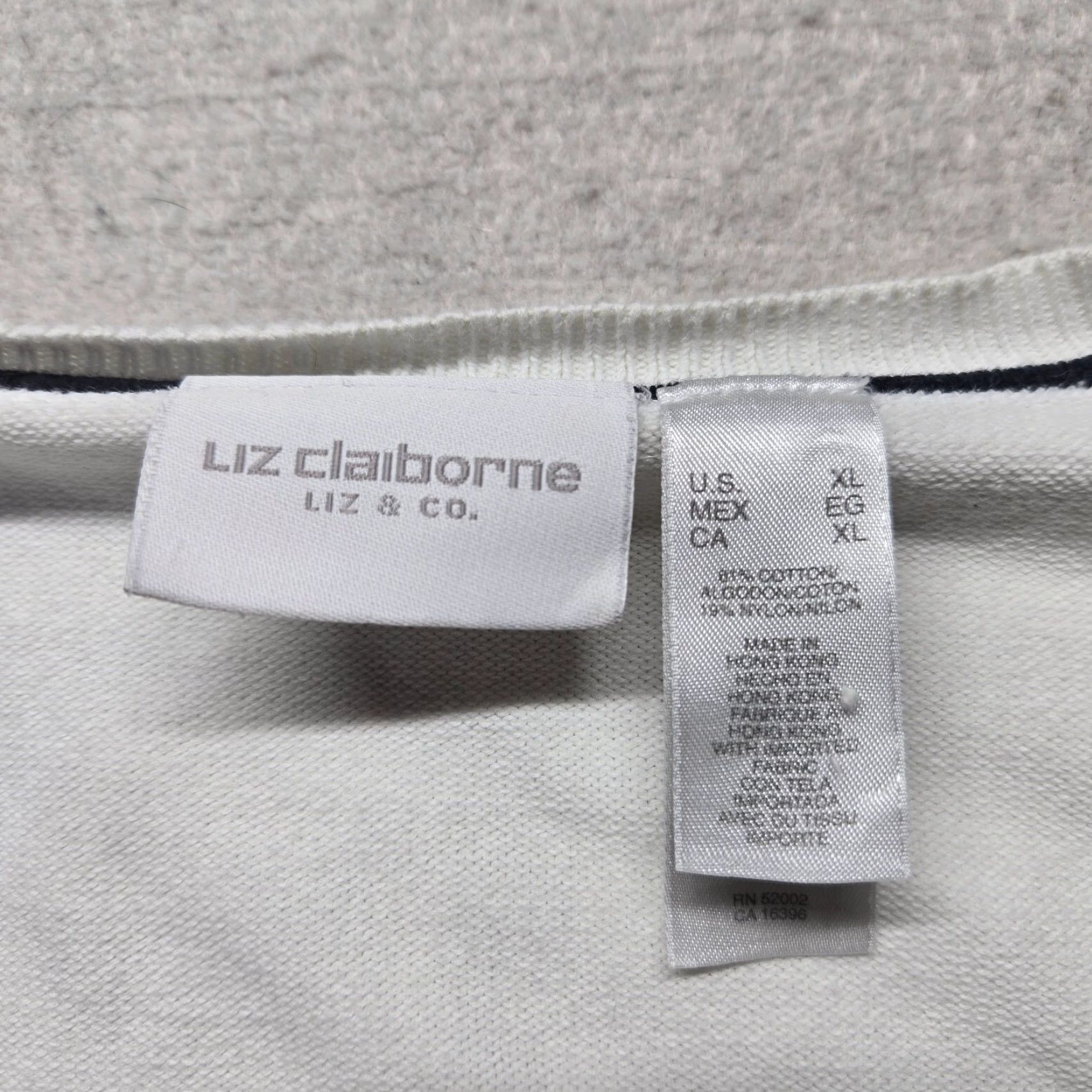 Liz Claiborne Liz Claiborne Solid White Button Up Cardigan Sweater Adult Women's Size XL Size XL / US 12-14 / IT 48-50 - 3 Thumbnail