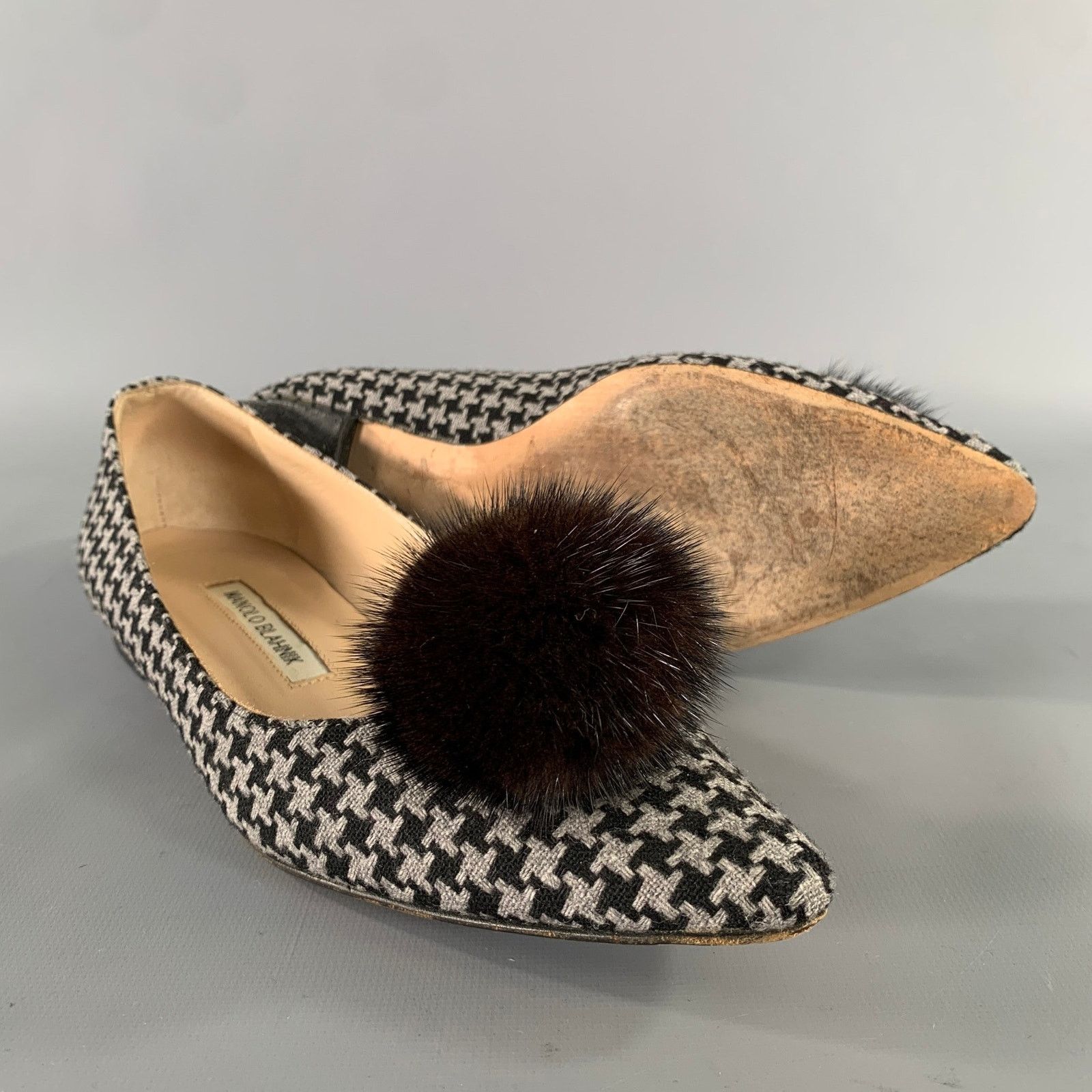 Manolo Blahnik MANOLO BLAHNIK Size 8.5 Houndstooth Ballerina Flats Size US 8.5 / IT 38.5 - 5 Thumbnail