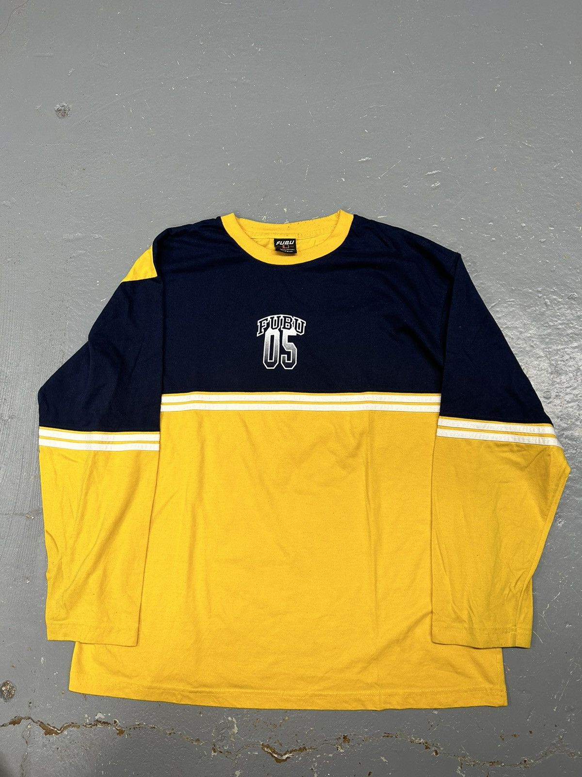 Fubu × Vintage Crazy Vintage Y2K Essential Yellow Fubu Longsleeve Shirt Size US L / EU 52-54 / 3 - 1 Thumbnail