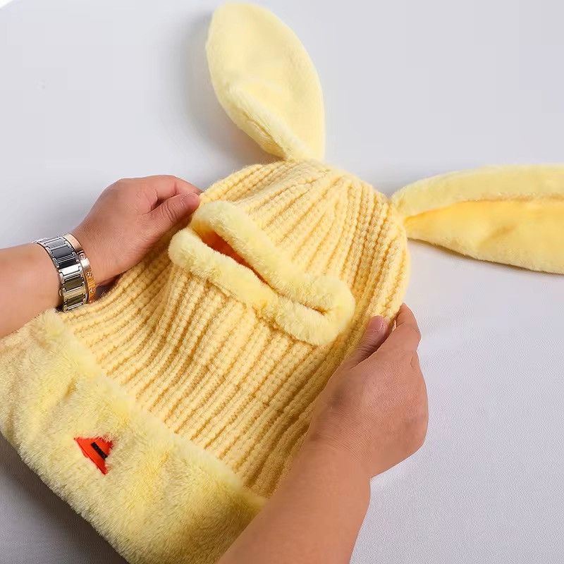 Japanese Brand Rabbit Ears Knitted Winter Beanies Hat Size ONE SIZE - 5 Thumbnail