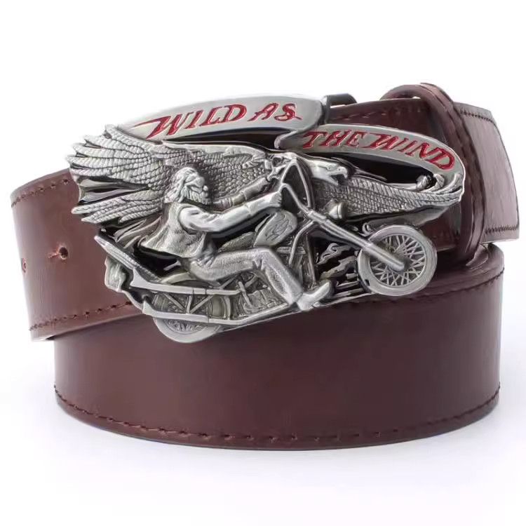 Designer Modern Vintage Belt Riveted Belts Menswear Accessories Size ONE SIZE - 4 Thumbnail