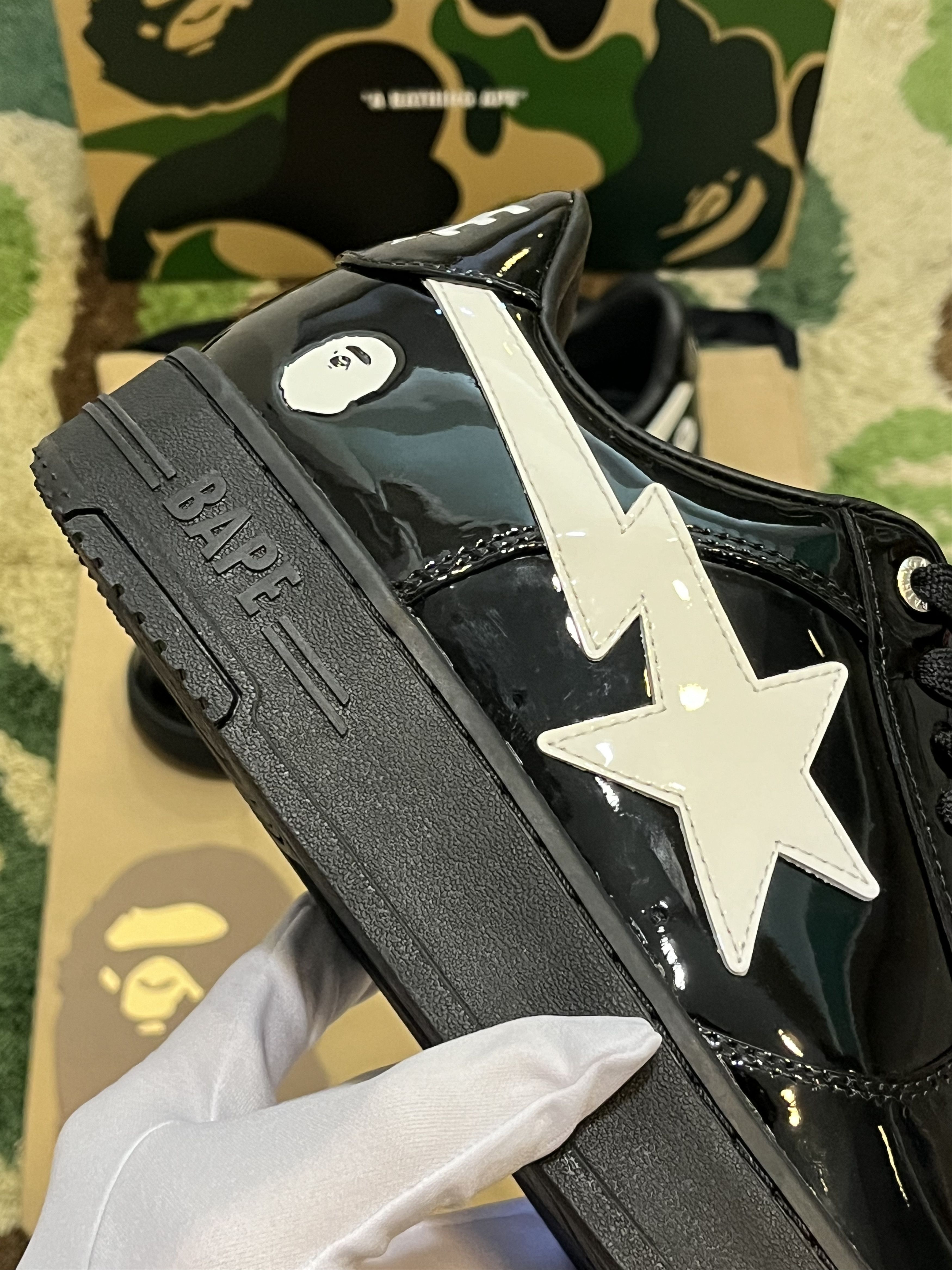 Bape BAPE PATENT LEATHER BAPE STA BLACK Size US 11 / EU 44 - 10 Thumbnail