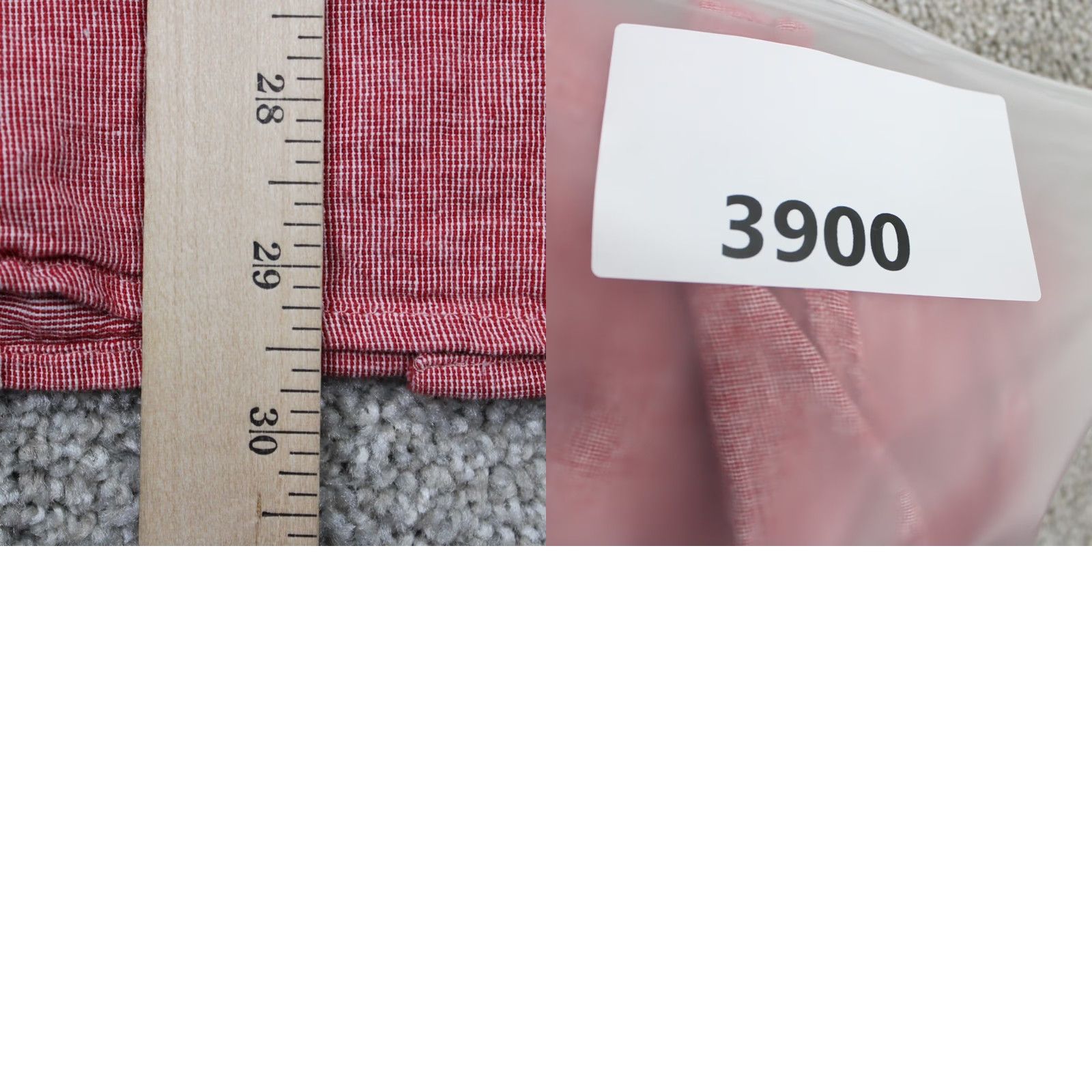 Banana Republic Banana Republic Shirt Adult Large Red Button-Down Linen/Cotton Blend L/S Solid Casual, Workwear Mens Size US L / EU 52-54 / 3 - 9 Thumbnail