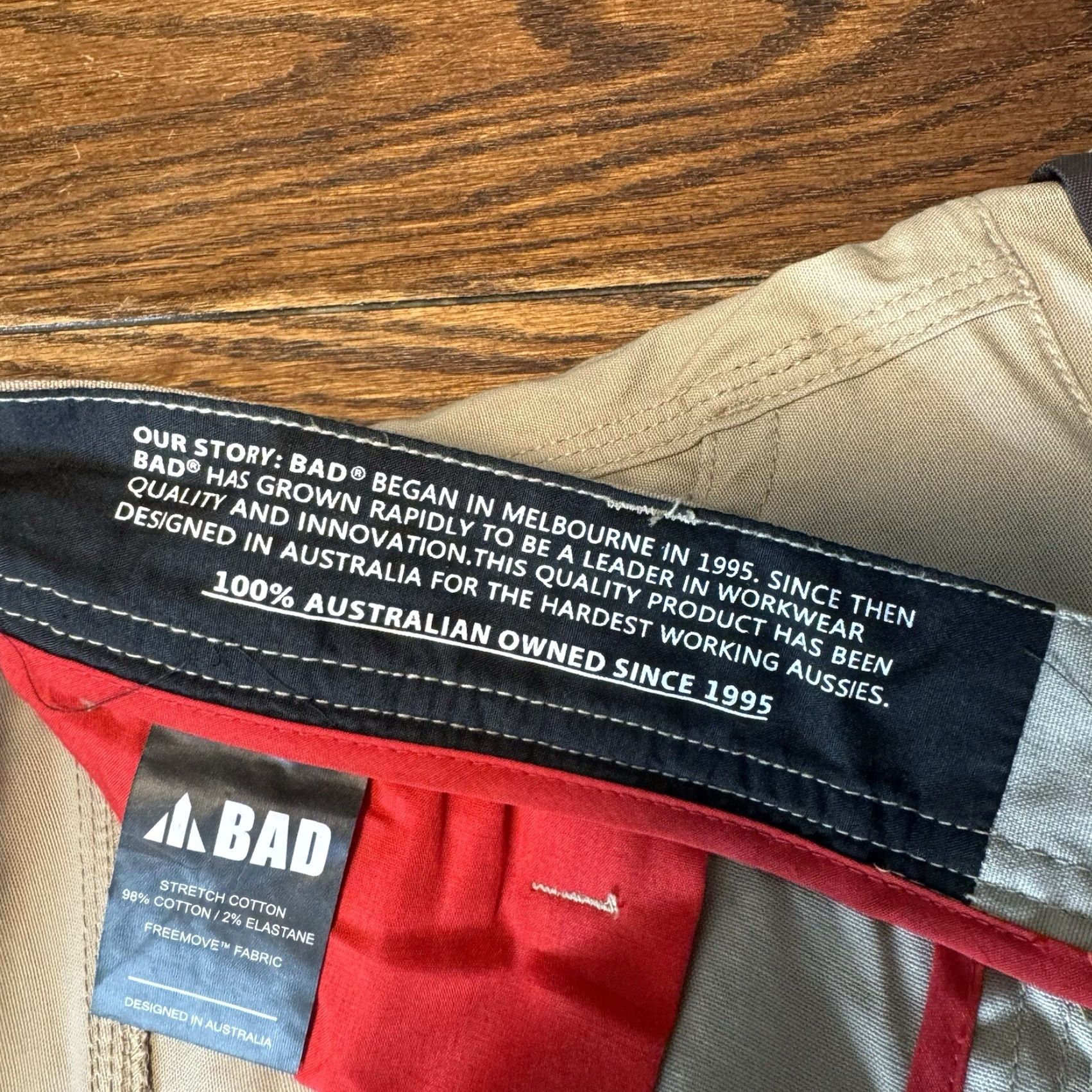Vintage Bad Attitude Straight Pants Khaki Workwear 38x34 Men Regular Beige Canvas Dress Pants Front Flat 38x34 New Australian Owned Size US 38 / EU 54 - 6 Thumbnail