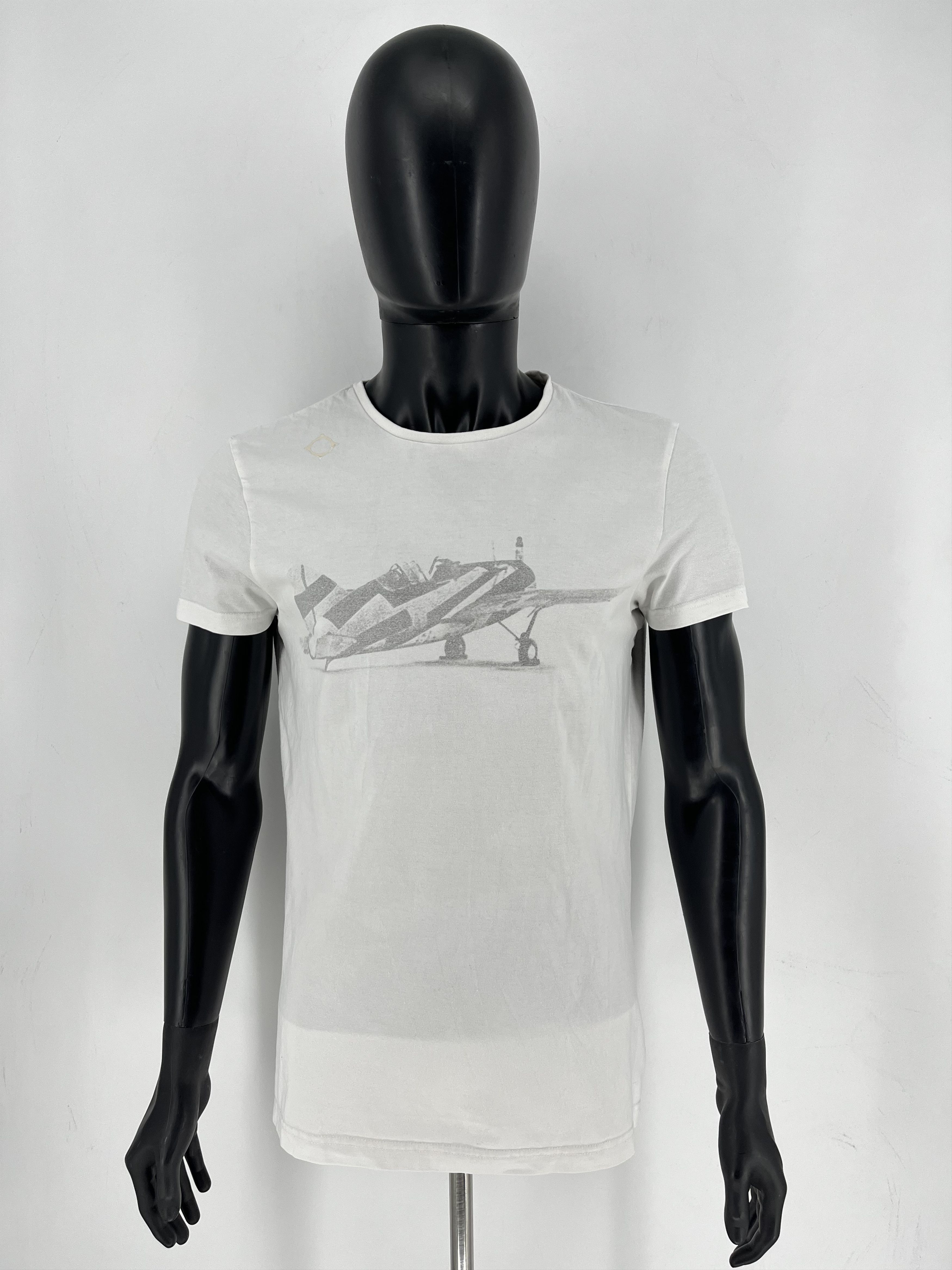 MA.STRUM Ma.Strum vintage white T-shirt central logo plane Size US S / EU 44-46 / 1 - 3 Thumbnail