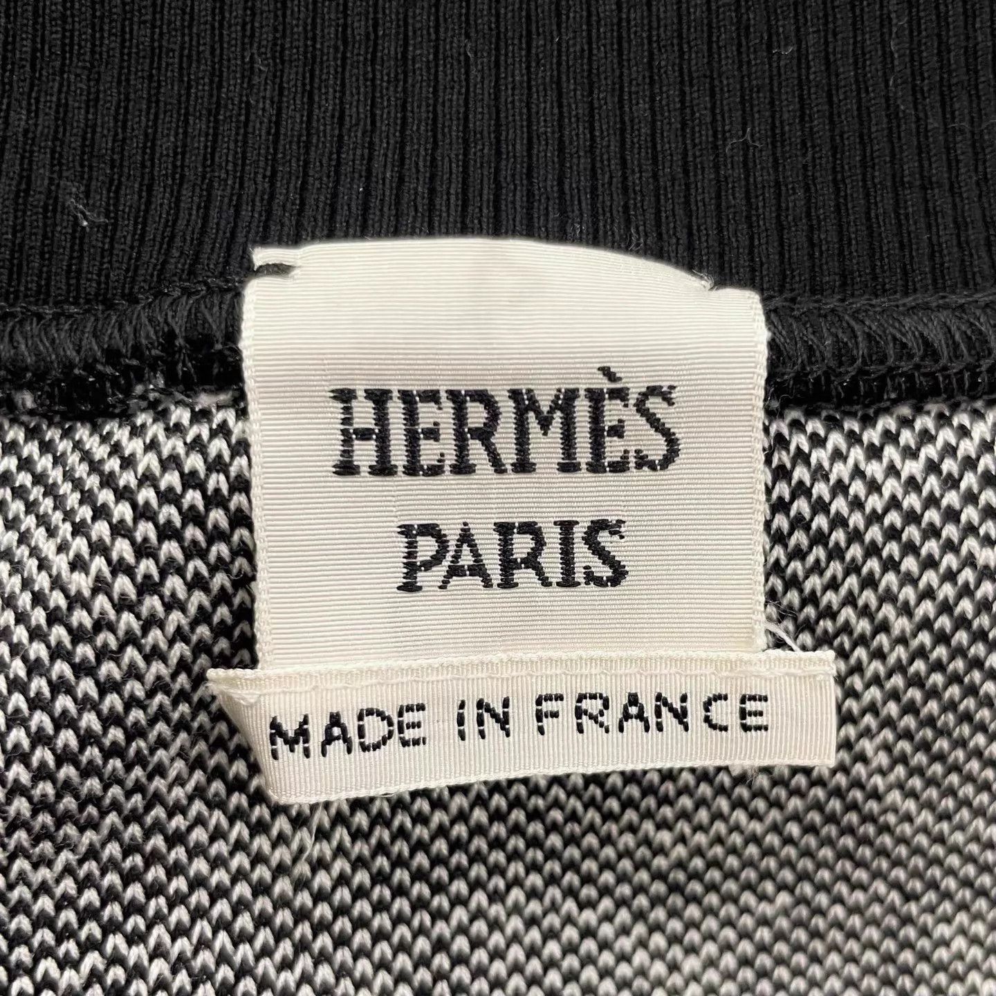 Hermes HERMES Women's Black & White Knit Skirt Size 34 Size 25" / US 0 / IT 36 - 5 Thumbnail