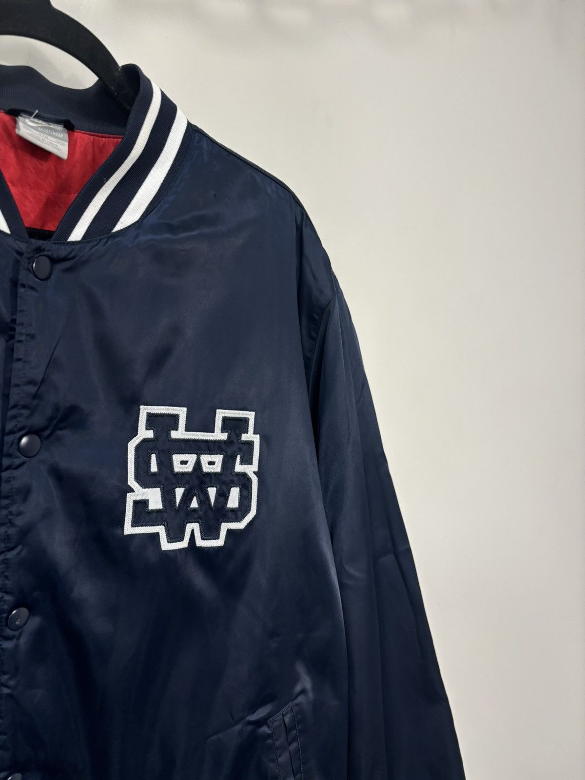 Nike Vintage Nike NSW Rare Hype Satin Varsity Bomber Jacket Size US XXL / EU 58 / 5 - 6 Thumbnail