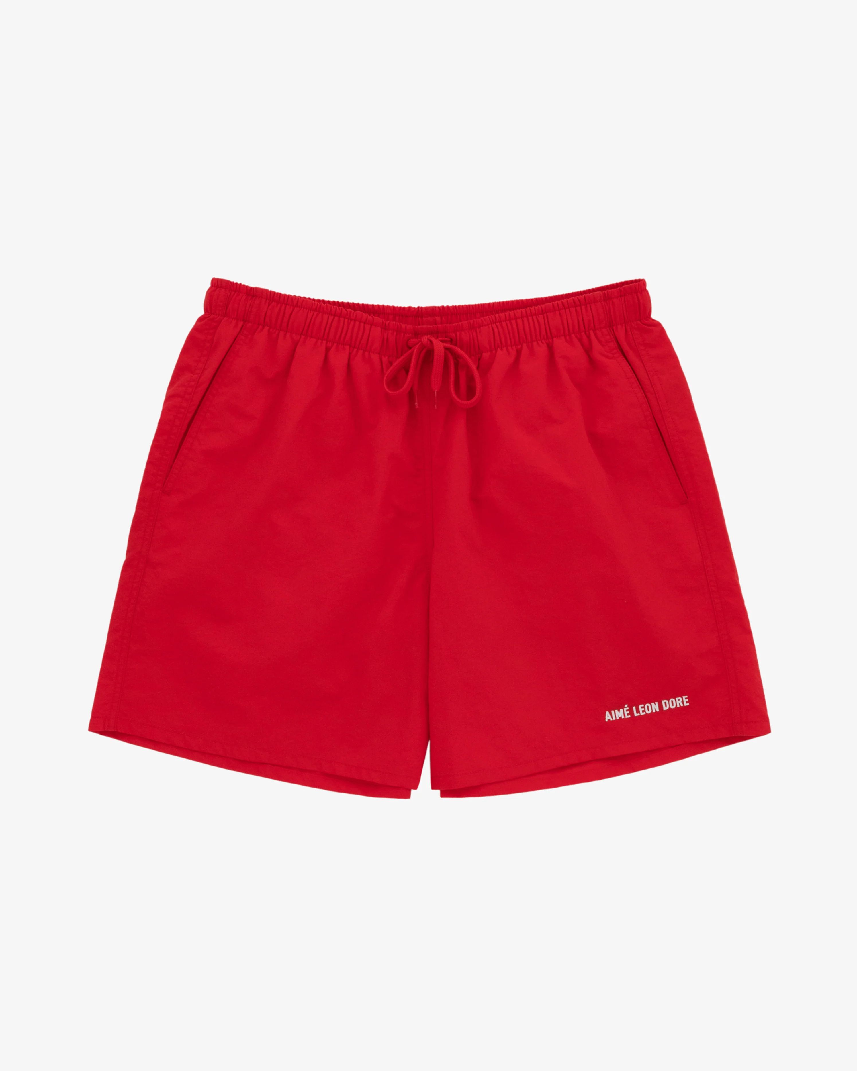 Aime Leon Dore o1mle0925 Logo Gym Short in Red Size US 34 / EU 50 - 1 Thumbnail
