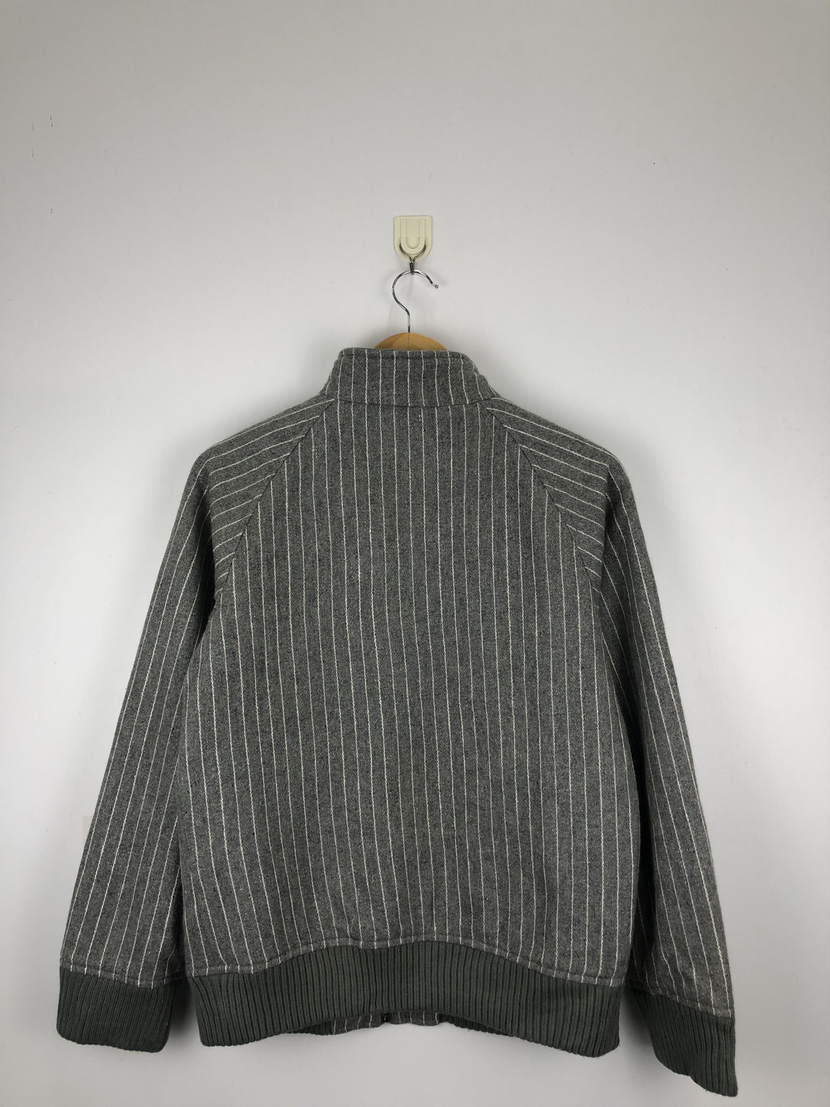 Japanese Brand Vintage 90s Japanese Brand Wool Jacket Hickory Striped V0419 Size US M / EU 48-50 / 2 - 3 Thumbnail