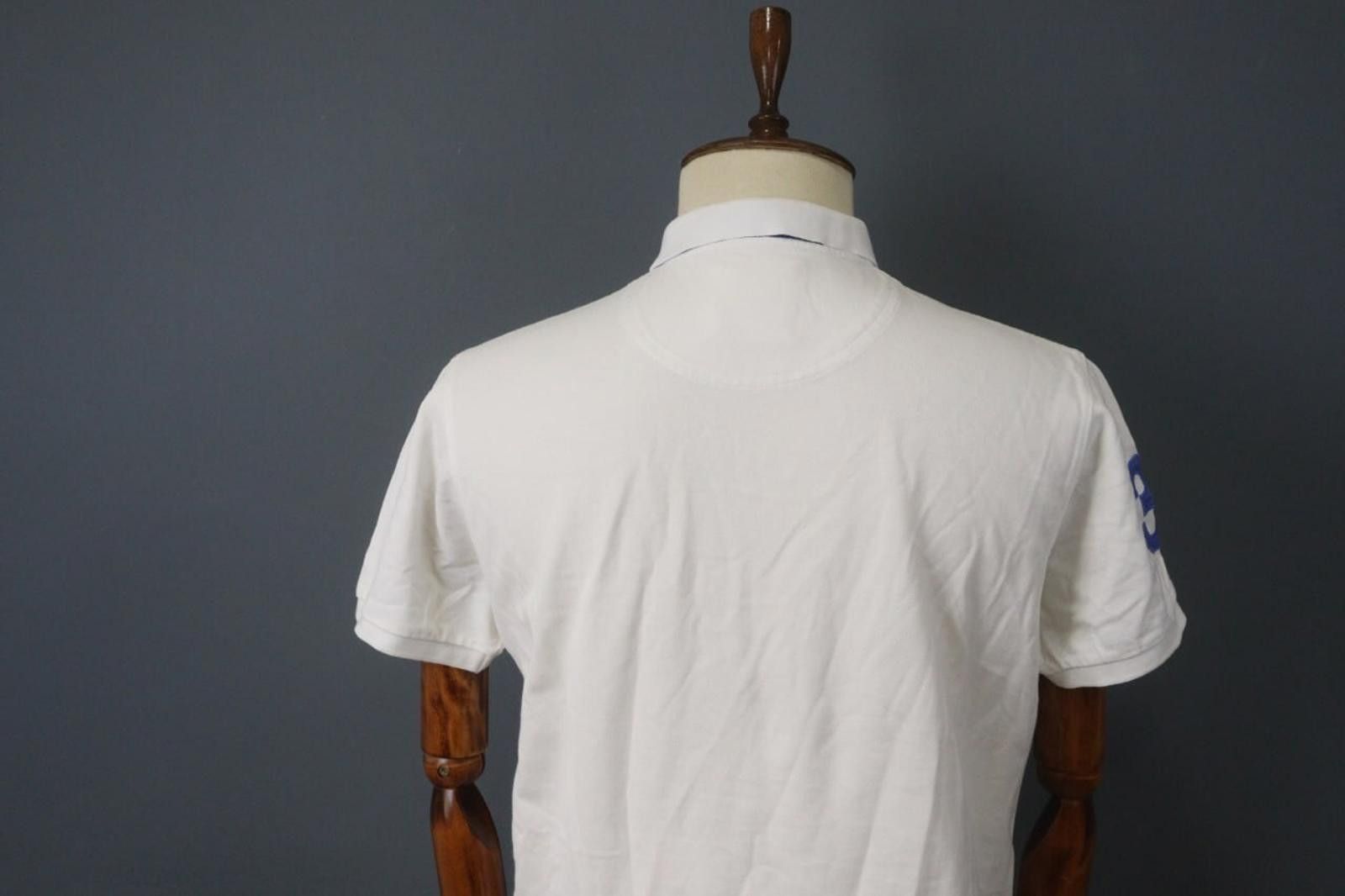 Designer Hackett London White Cotton Logo Popover Polo Shirt Size XL Size US XL / EU 56 / 4 - 11 Thumbnail