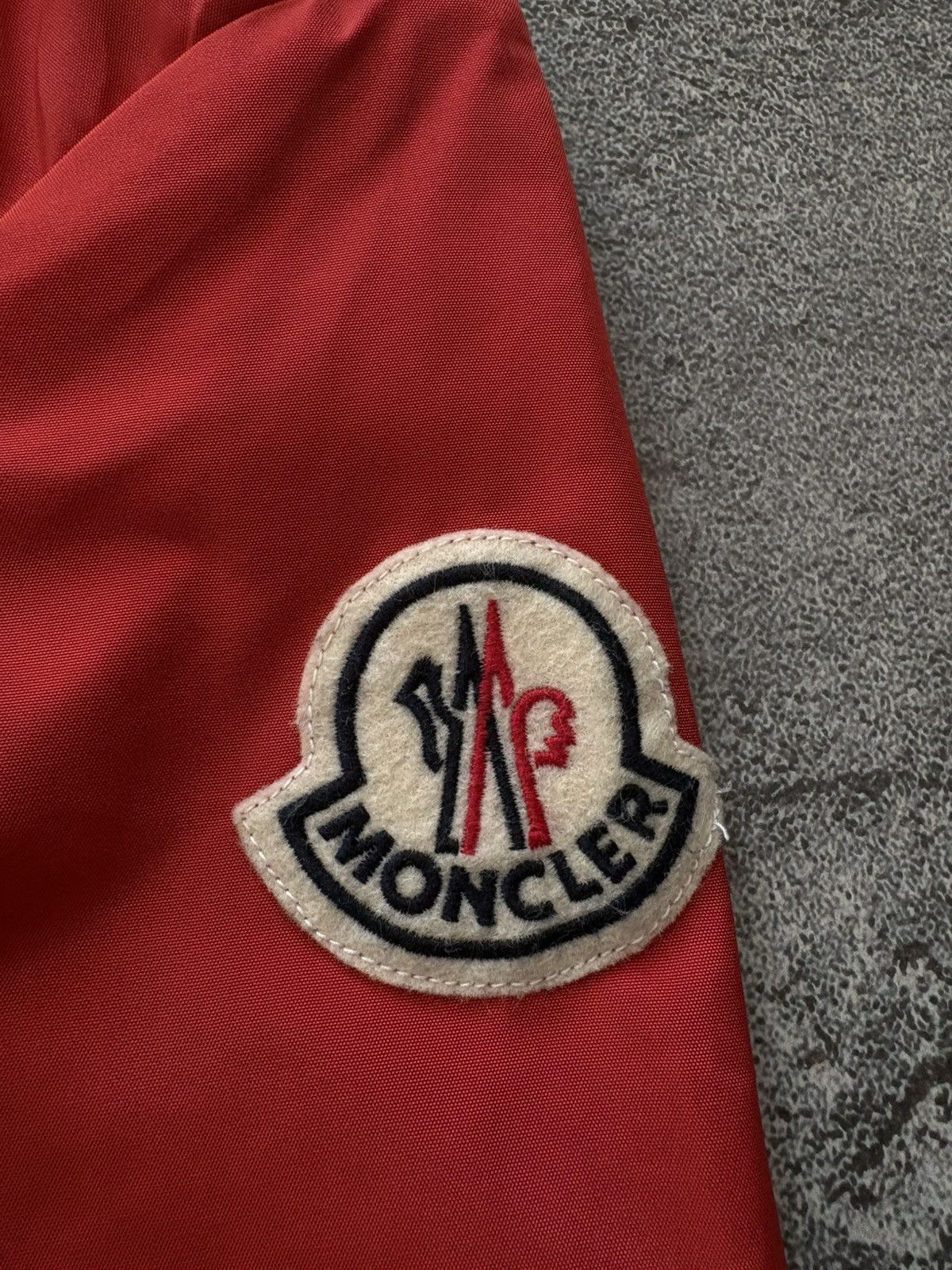 Moncler Moncler Red Nylon Varsity Bomber Jacket Snap Button Up sz 0 Size XS / US 0-2 / IT 36-38 - 23 Thumbnail