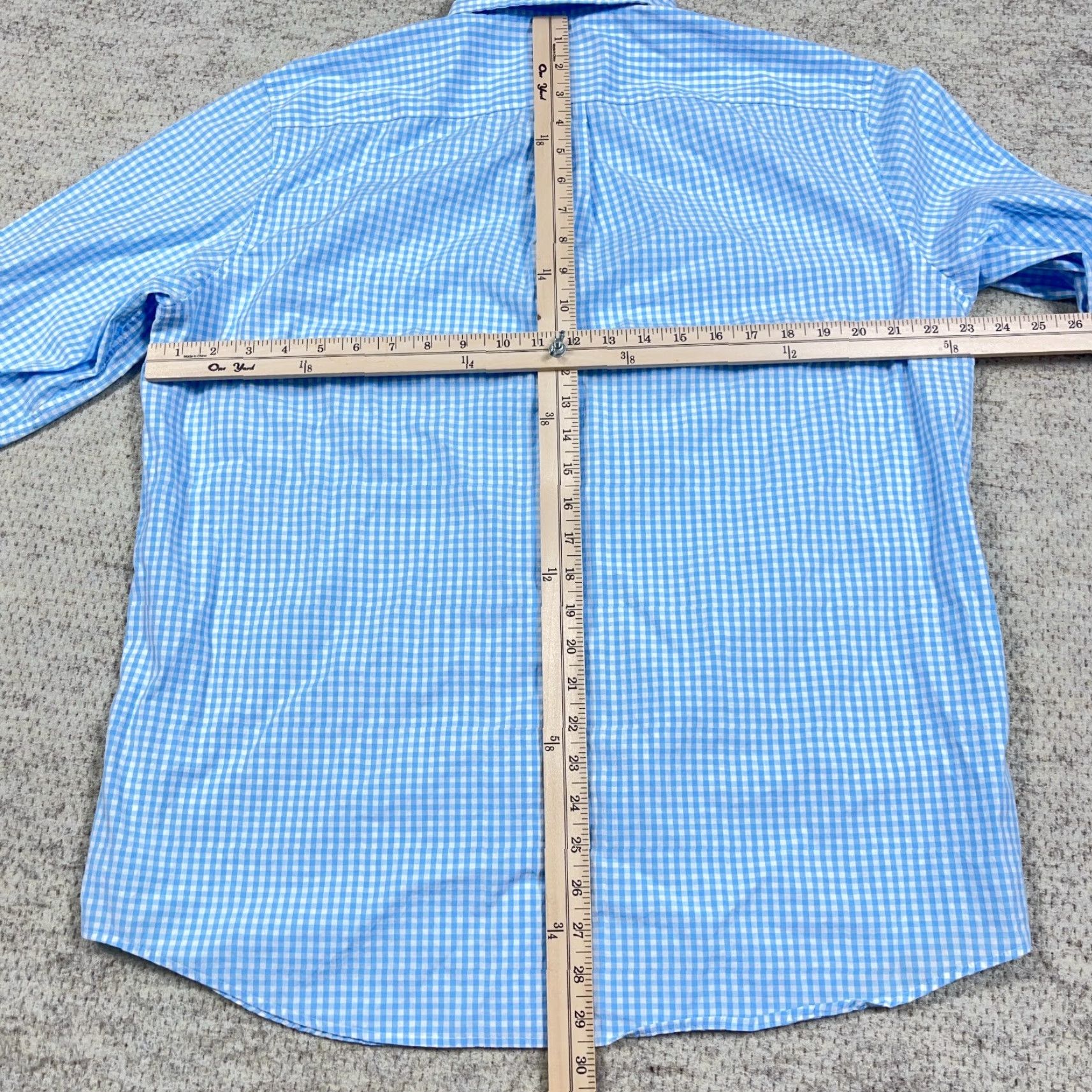 Vineyard Vines Vineyard Vines Shirt Men Large Blue Classic Fit Tucker Button Up Gingham Poplin Size US L / EU 52-54 / 3 - 6 Thumbnail