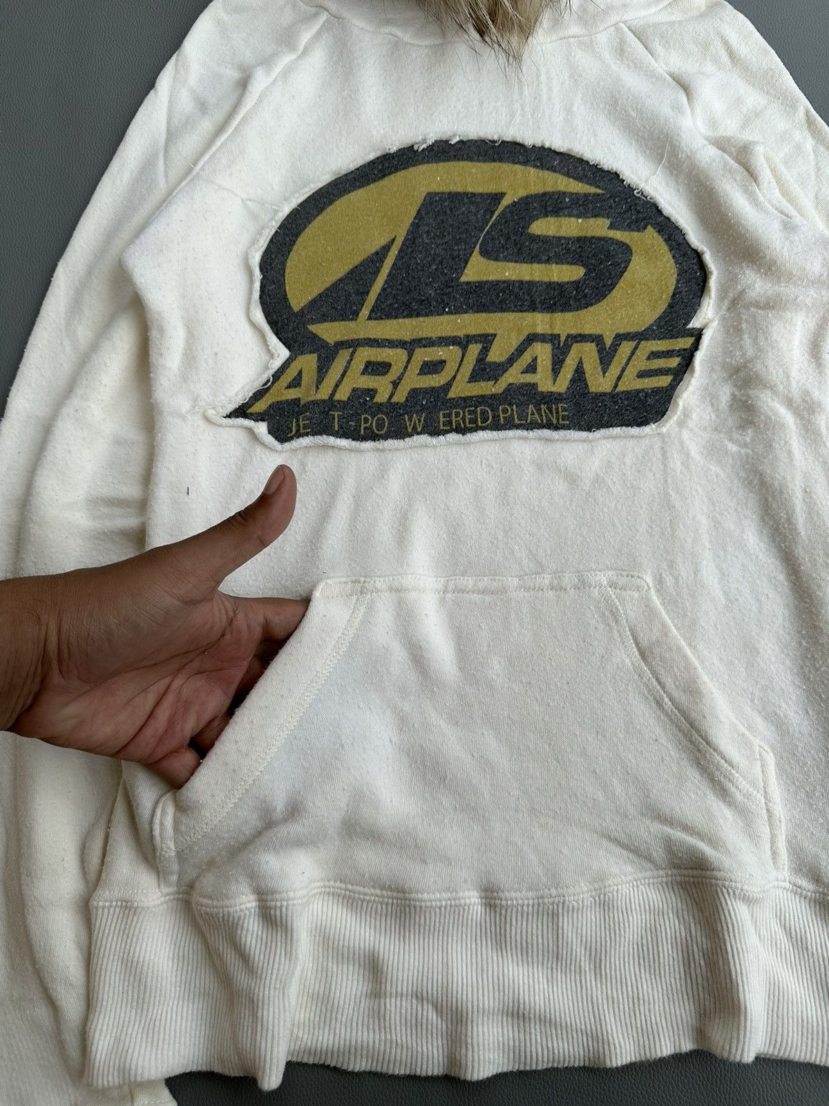 20471120 DISTRESSED AIRPLANE FUR HOODIE IFSIXWASNINE LGB STYLE Size XXS / US 00 / IT 34 - 7 Thumbnail
