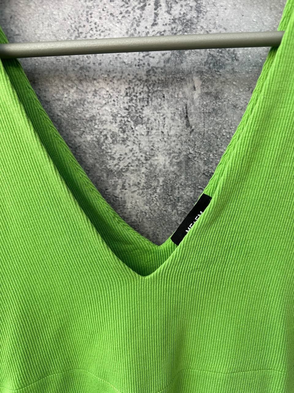 ME+EM Me+Em Green Ribbed Crop Top Made in Portugal Size M / US 6-8 / IT 42-44 - 5 Thumbnail