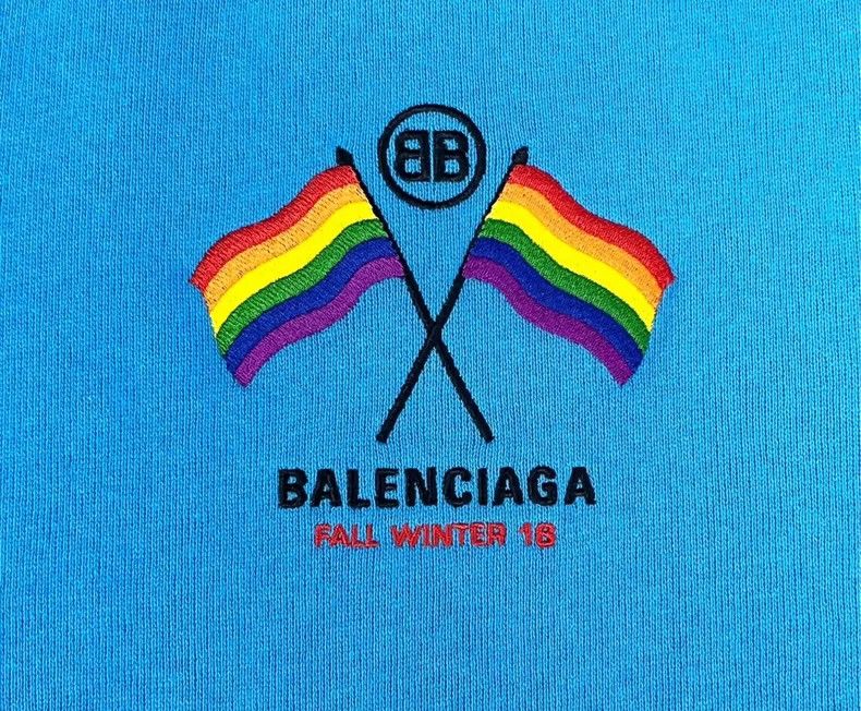 Other Balenciaga Blue embroidered banner polar fleece jacket Size US S / EU 44-46 / 1 - 4 Thumbnail