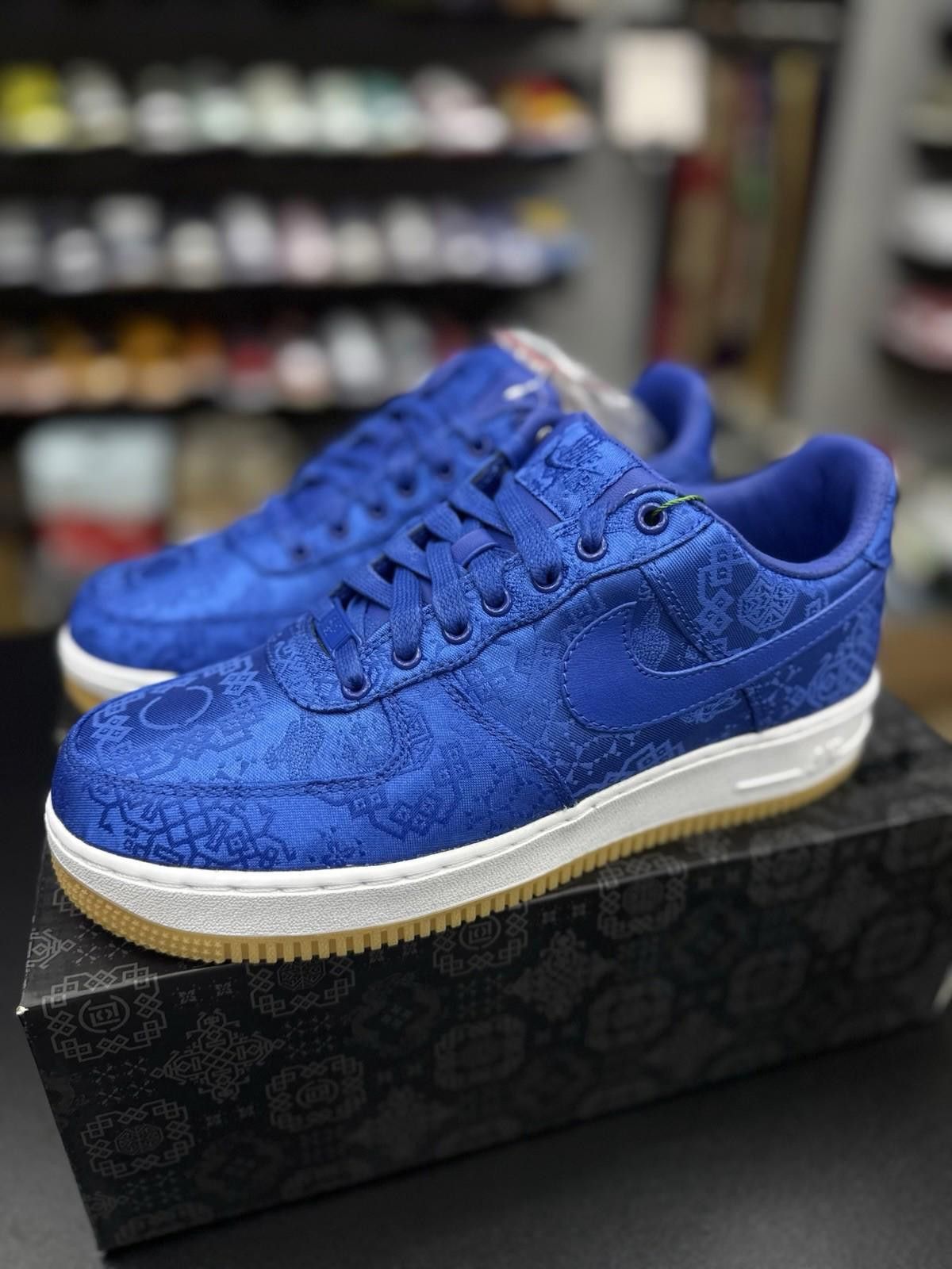 Nike Size 8.5 - CLOT x Nike Air Force 1 CJ5290-400 Blue White Size US 8.5 / EU 41-42 - 1 Thumbnail