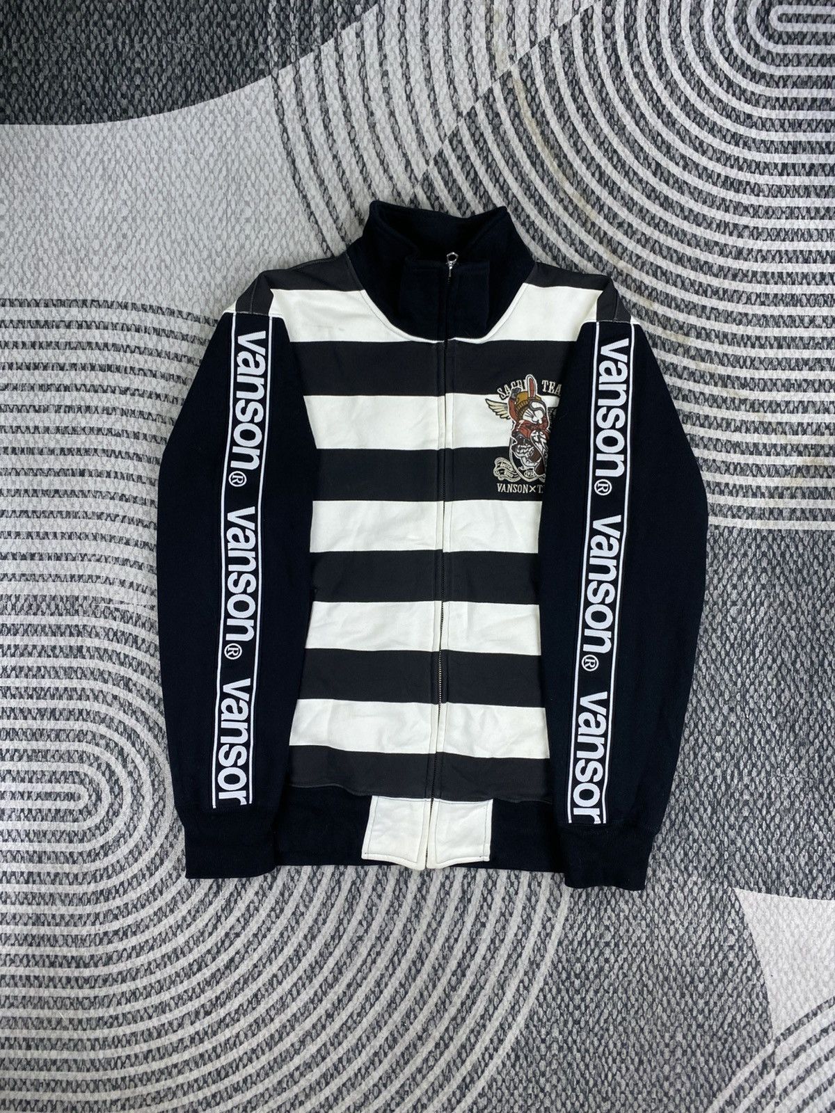 Vanson Leathers 🔥STEALS Vanson X T.F.O Embroidery Logo Stripes Zipper Jacket Size US M / EU 48-50 / 2 - 2 Thumbnail