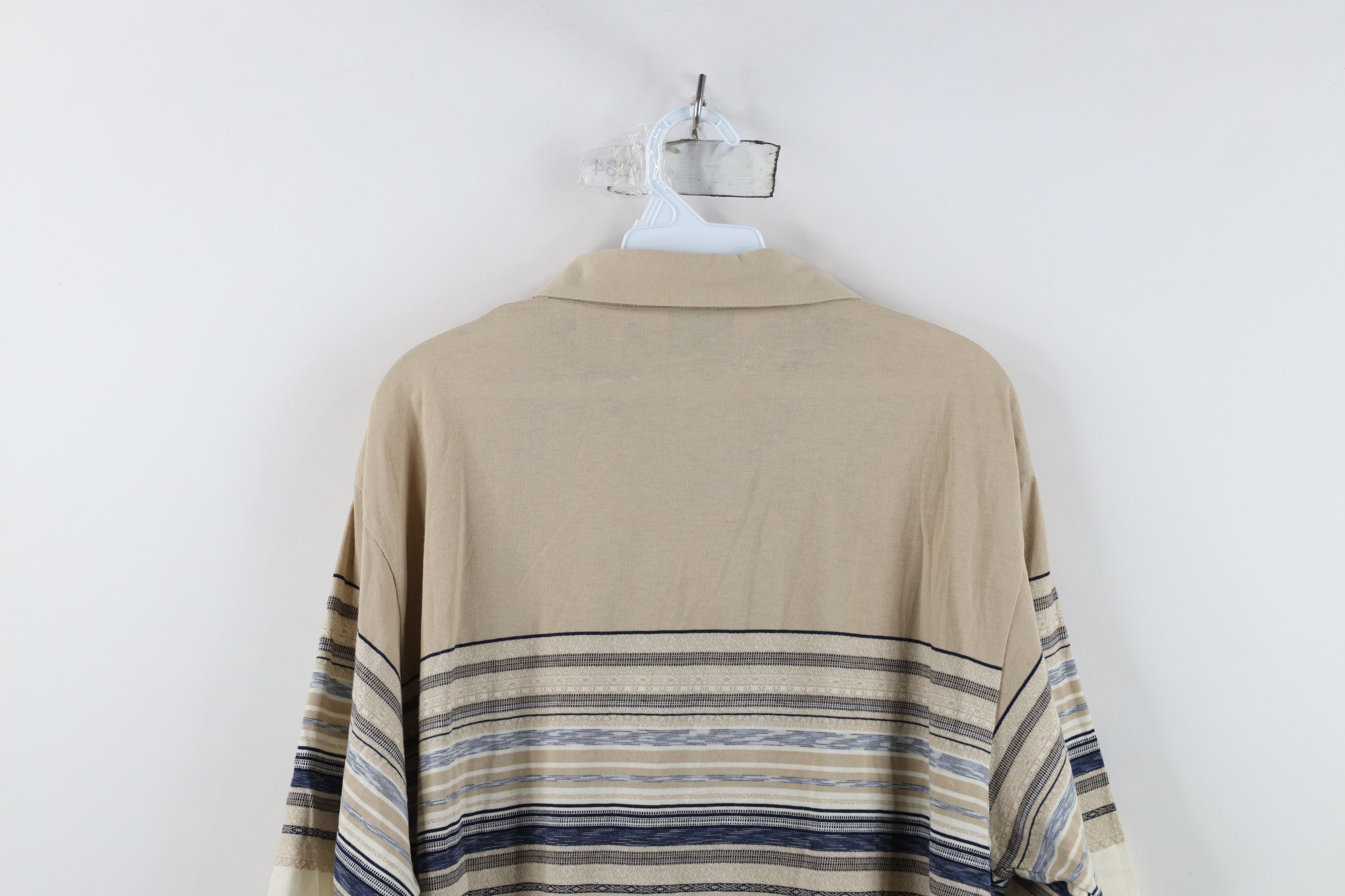 Vintage Vintage 90s Streetwear Striped Knit Golf Polo Shirt Size US XL / EU 56 / 4 - 12 Thumbnail