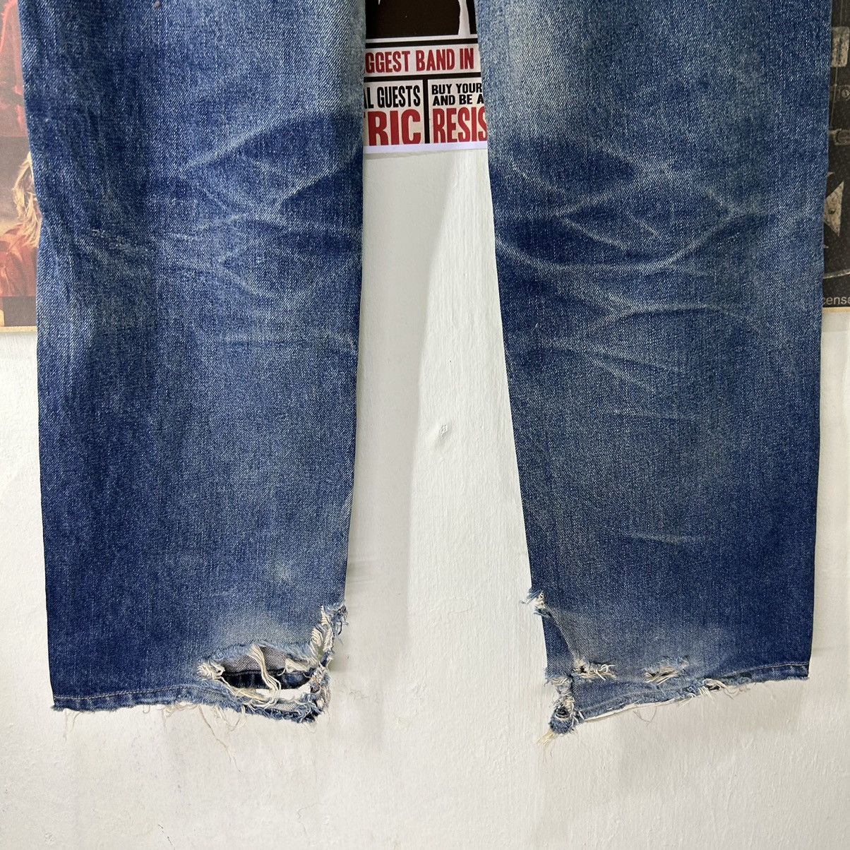 Vintage Vintage Japanese Brand Single R Distressed Denim Size US 32 / EU 48 - 14 Thumbnail