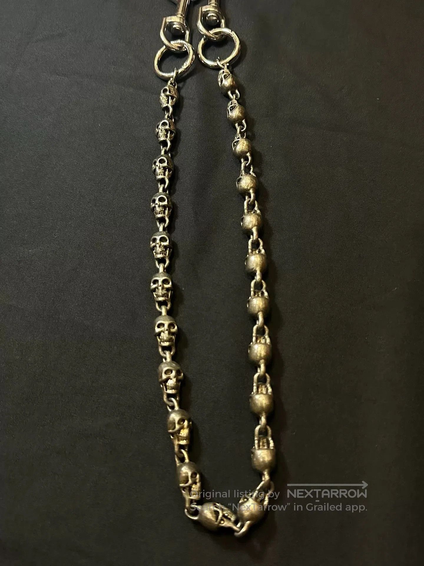 Vintage vintage skull chain key wallet belt. Size ONE SIZE - 6 Thumbnail