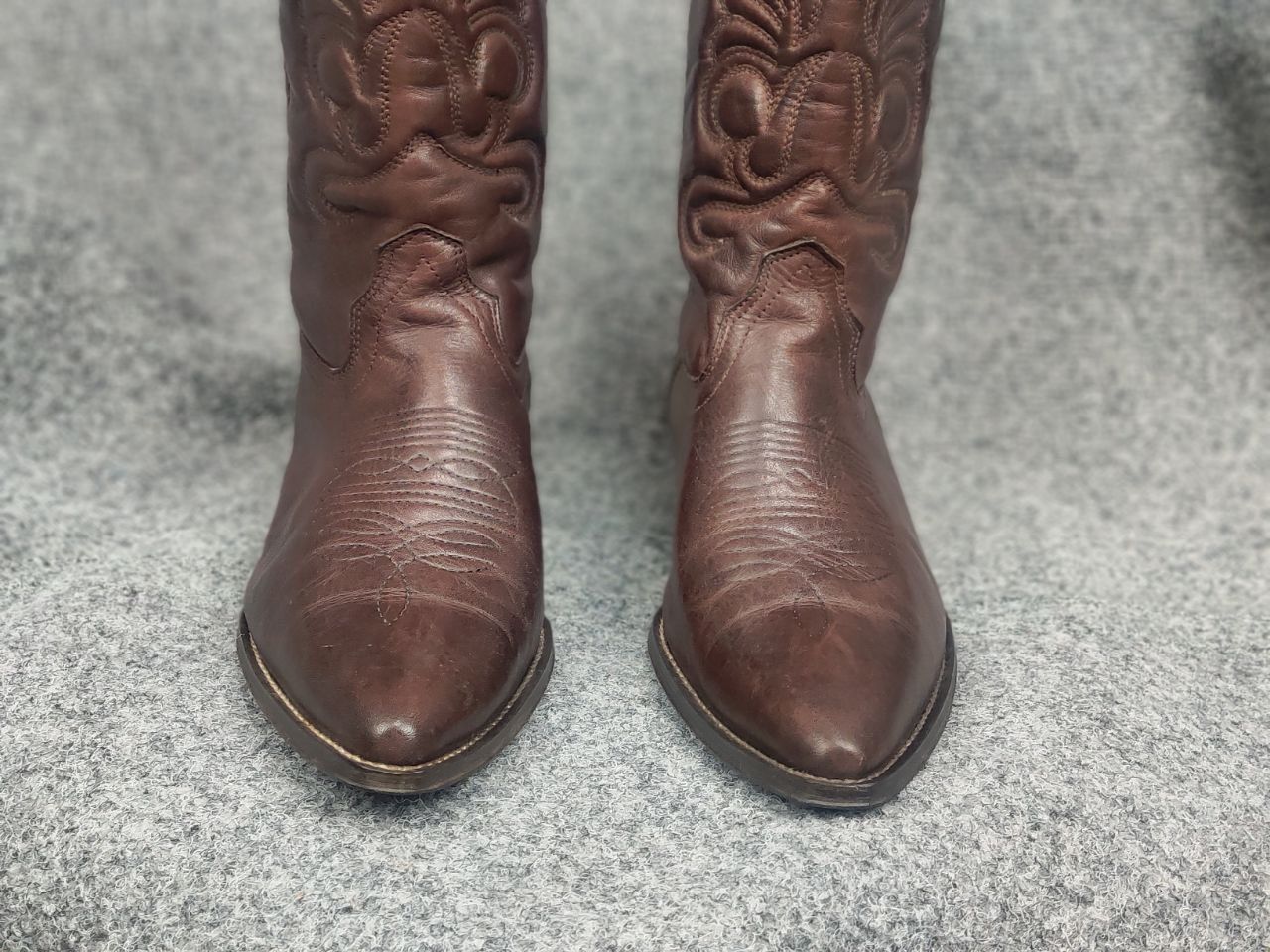 Sancho Boots Vintage 90's Joe Sanchez Leather Logo Western Cowboy Boots Size US 8 / EU 41 - 6 Thumbnail