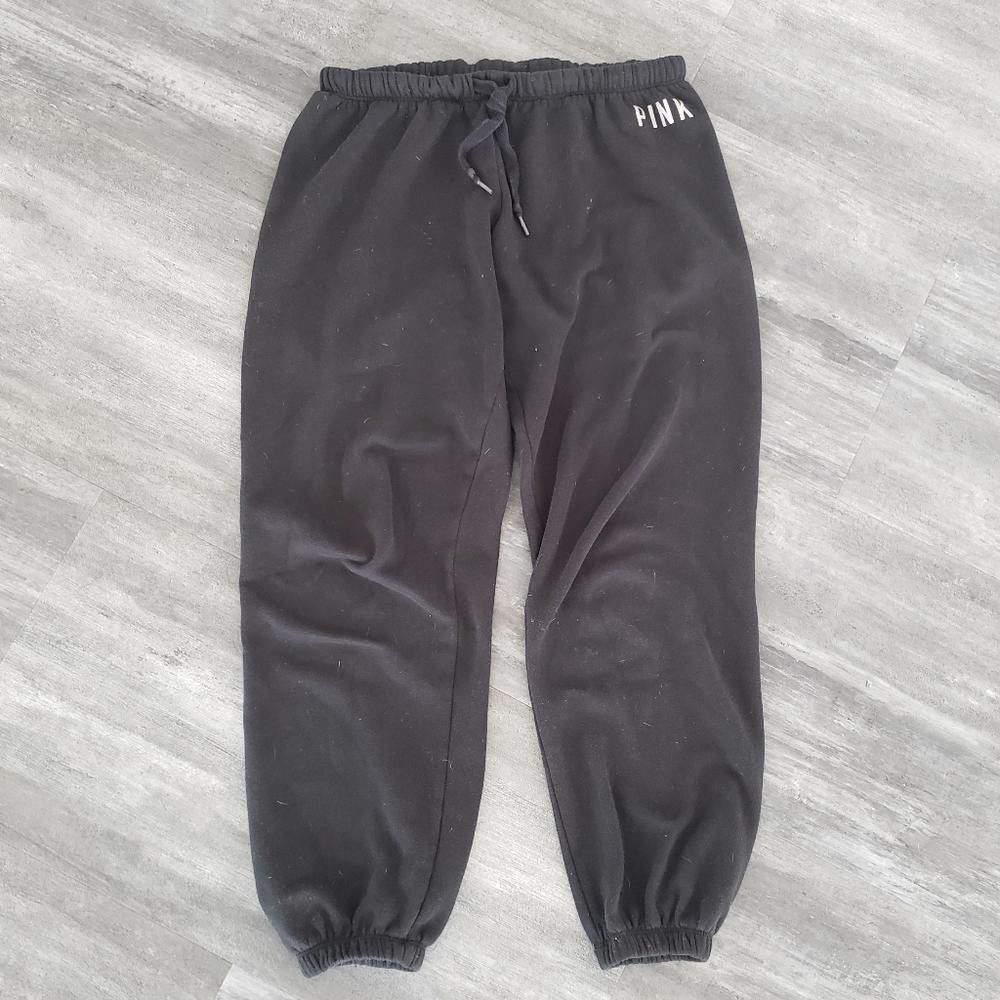Designer Black Oversized VS Banded Sweats Size 28" / US 6 / IT 42 - 1 Thumbnail
