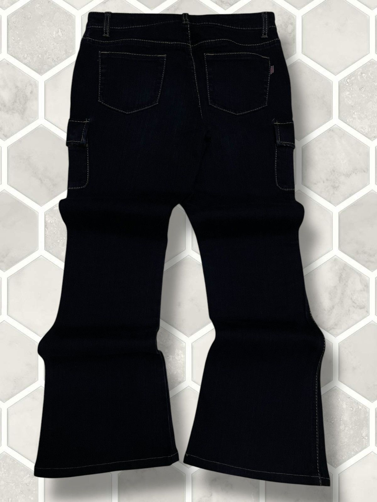 Tornado Mart Vintage 90s Japan Designer Olala Sassion Flared Cargo Denim Size US 29 - 8 Thumbnail