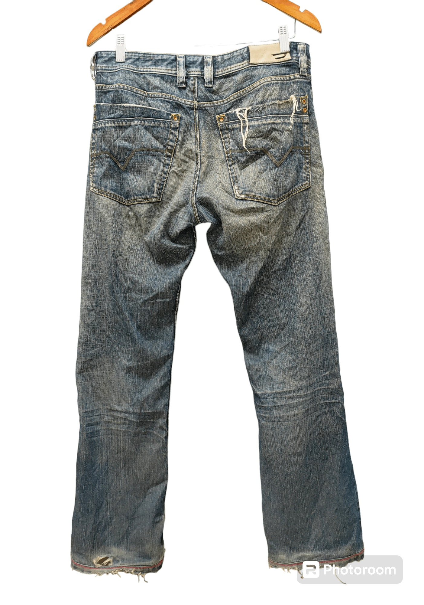 Diesel 💥 Distressed Flared Diesel Industry Denim 💥 Size US 33 - 7 Thumbnail