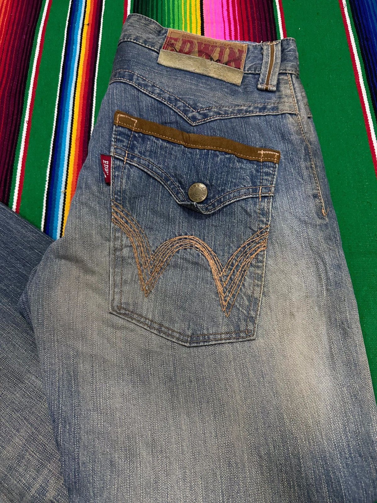 Kapital 💥Japanese Brand💥 Edwin Waist Navajo Design 💥 Size US 32 / EU 48 - 5 Thumbnail