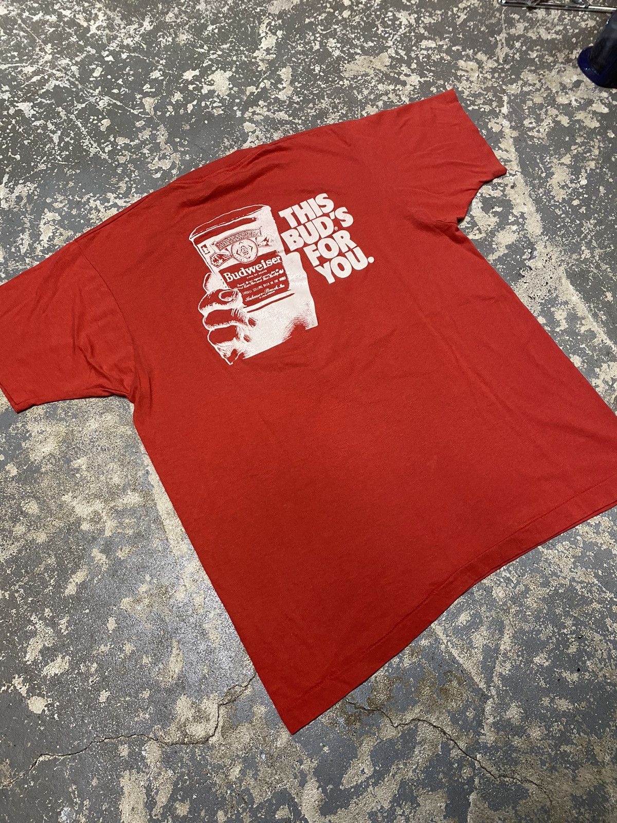 Budweiser × Vintage Vintage Budweiser Bud Beer Teddys Tournament 80s Tshirt Size US XL / EU 56 / 4 - 10 Thumbnail