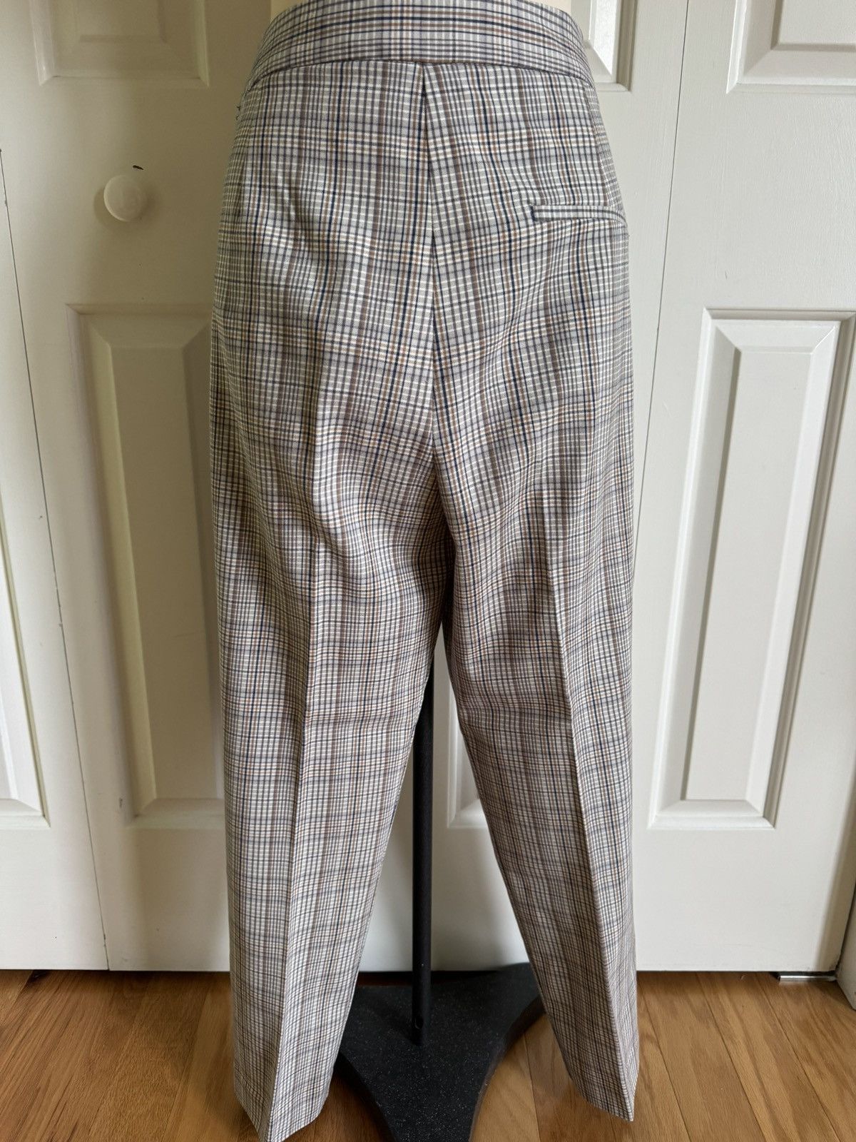 Zara ZARA Women Checkered Cropped Pants L NWOT Size 32" / US 10 / IT 46 - 2 Thumbnail