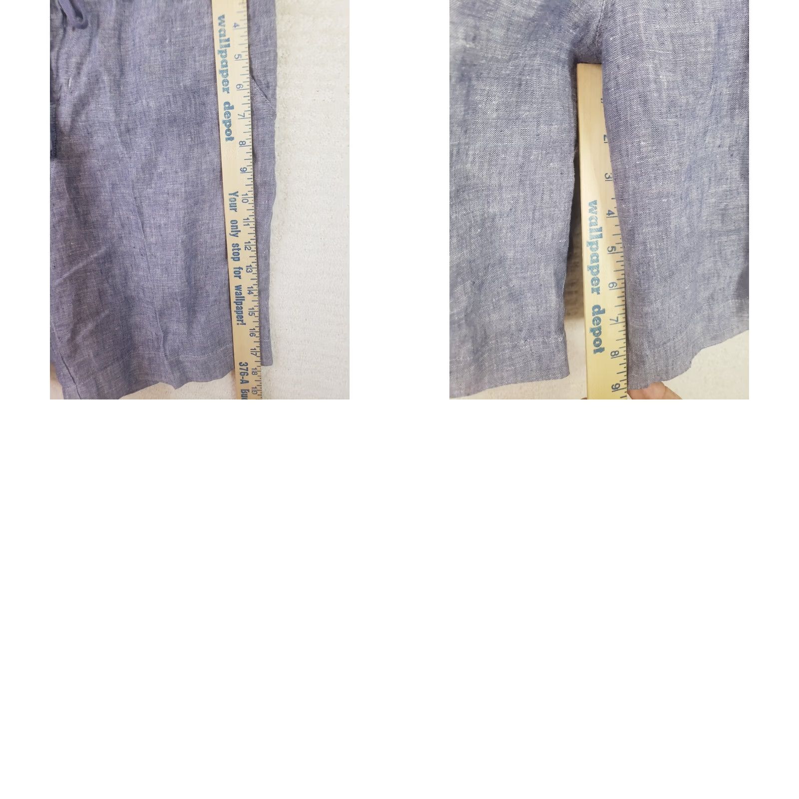 Jones New York Jones New York 100% Linen Coastal Chambray Shorts Womens Sz 4 Blue Drawstring 9" Bermuda Relaxed 4-pocket Size 27" / US 4 / IT 40 - 9 Thumbnail