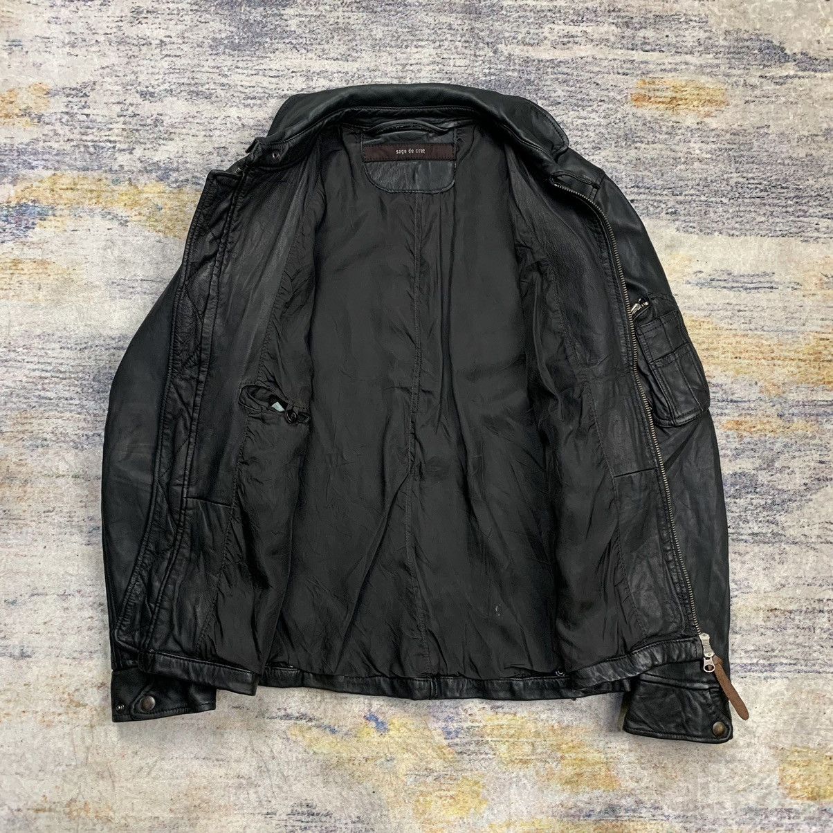 Isamu Katayama Backlash Sage de cret cargo leather jacket Size US M / EU 48-50 / 2 - 12 Thumbnail