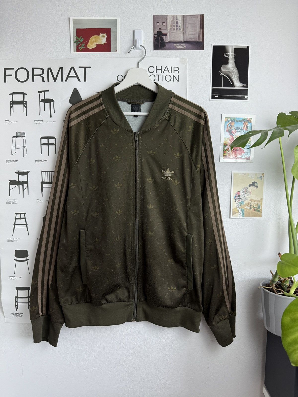 Adidas × Vintage Vintage y2k khaki Adidas firebird zip track jacket swaetshirt Size US L / EU 52-54 / 3 - 1 Thumbnail