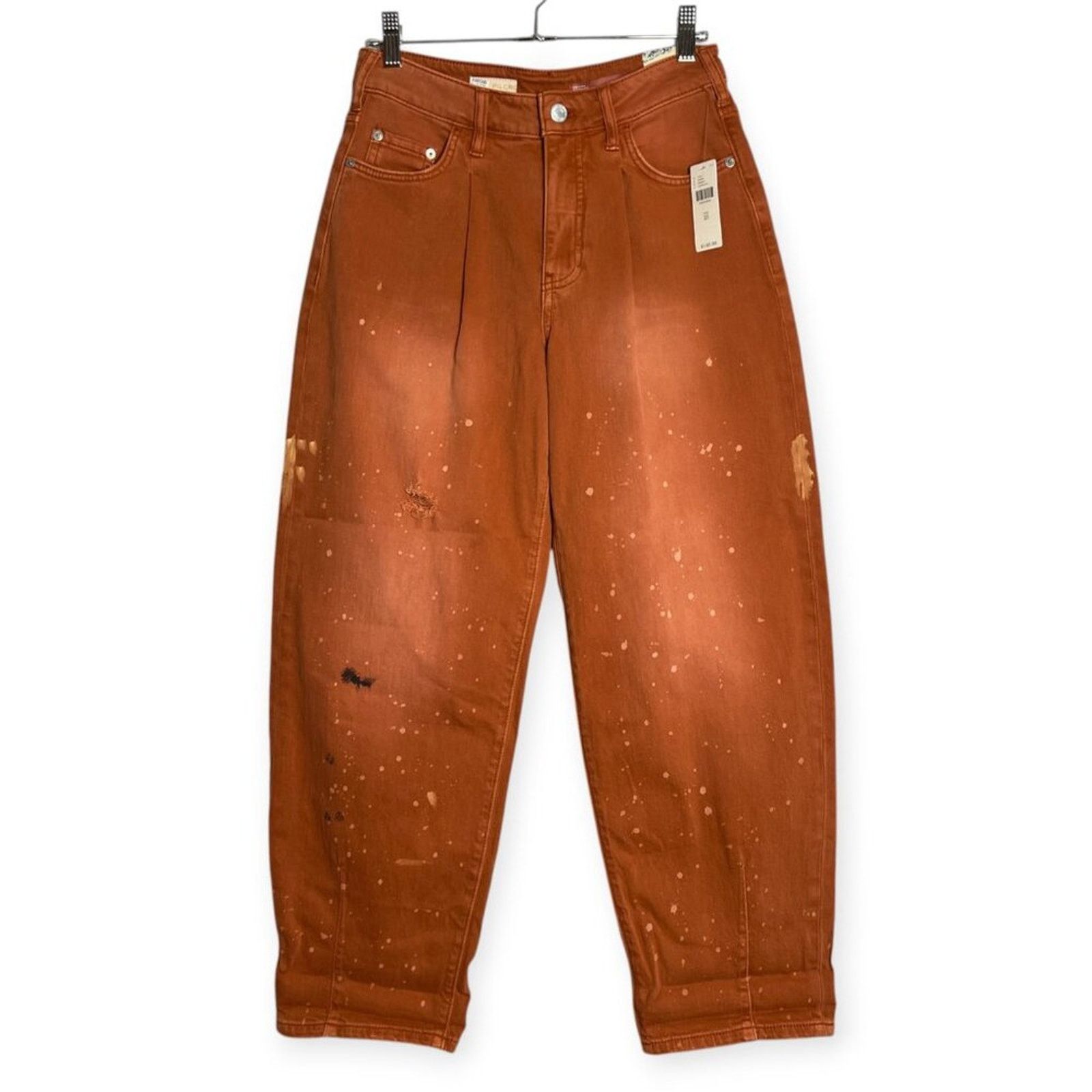 Anthropologie Pilcro The Breaker Orange High Rise Pants 25 NWT Size 25" / US 0 / IT 36 - 1 Thumbnail
