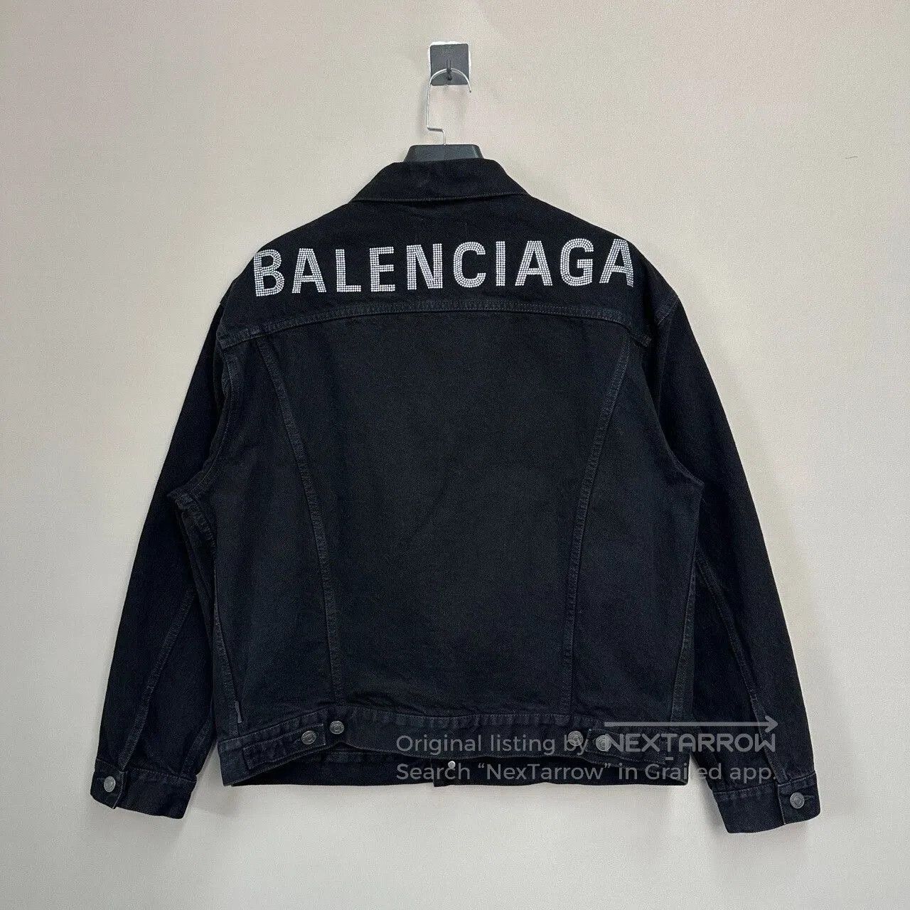 Balenciaga new balenciaga rhinestone denim jacket. Size XS / US 0-2 / IT 36-38 - 2 Thumbnail