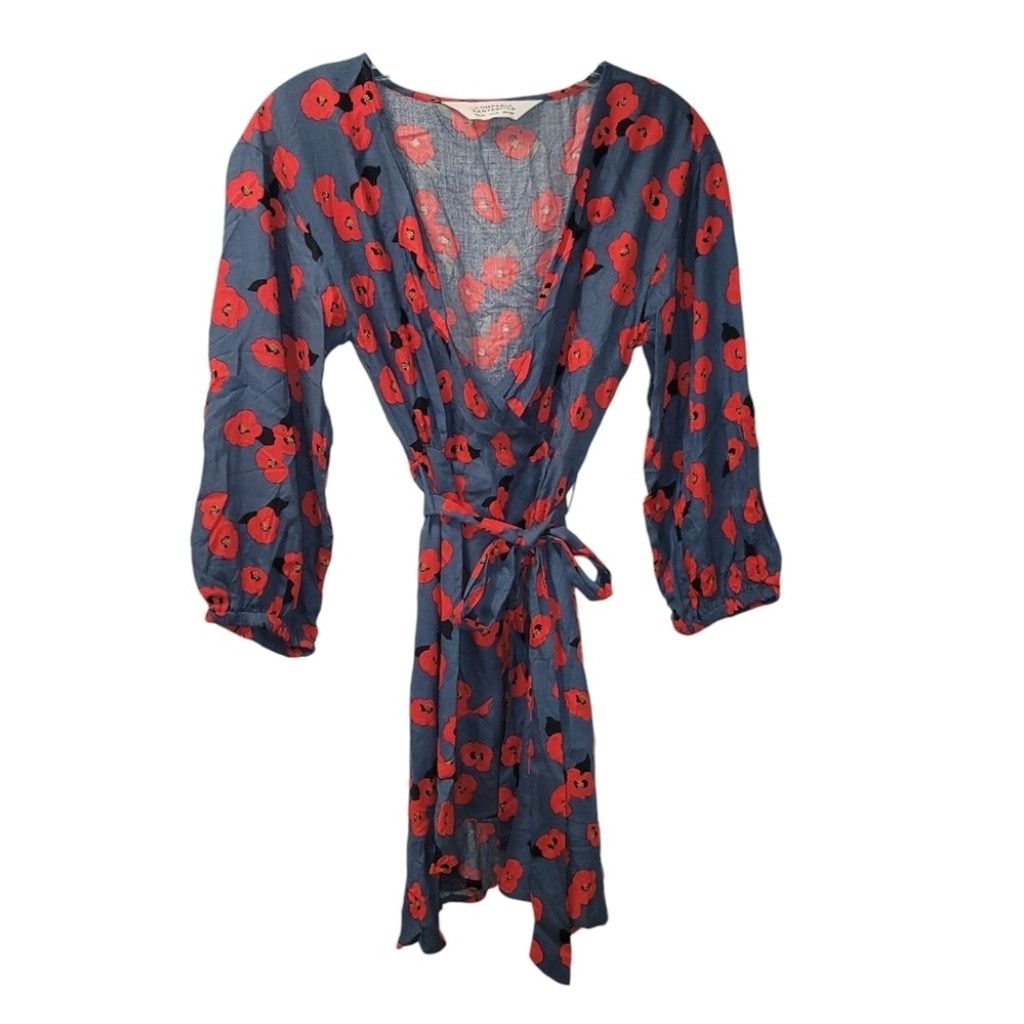 Other EUC Compania Fantastica Poppy Wrap Mini Dress Size XS / US 0-2 / IT 36-38 - 2 Thumbnail
