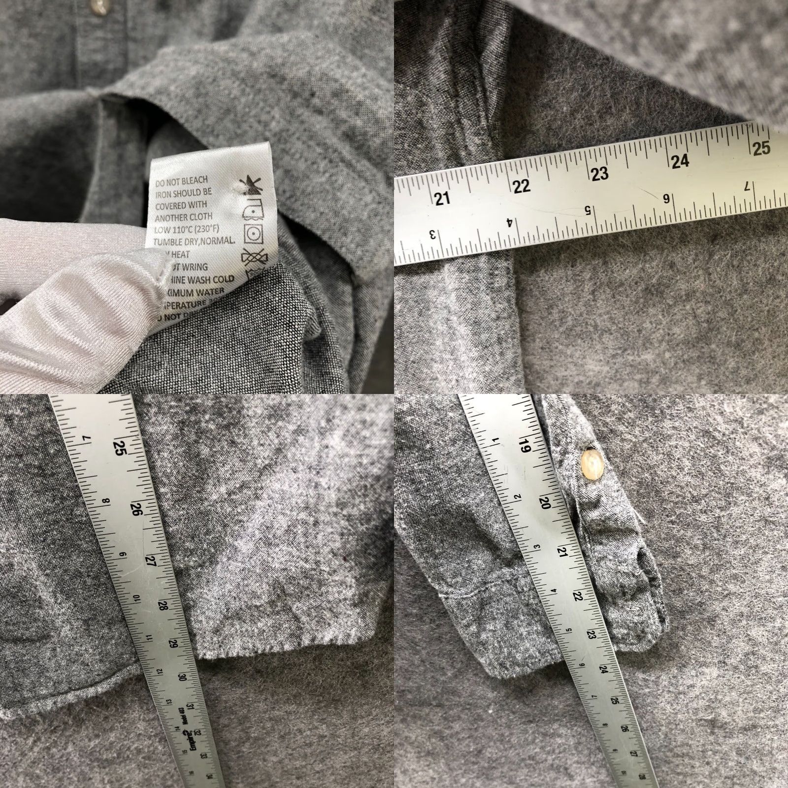Poler Poler Stuff Flannel Shirt Mens L Gray Long Sleeve Button Up Camp Outdoors Casual Pocketed 100% Cotton Modern Fleece-Free Size US L / EU 52-54 / 3 - 8 Thumbnail