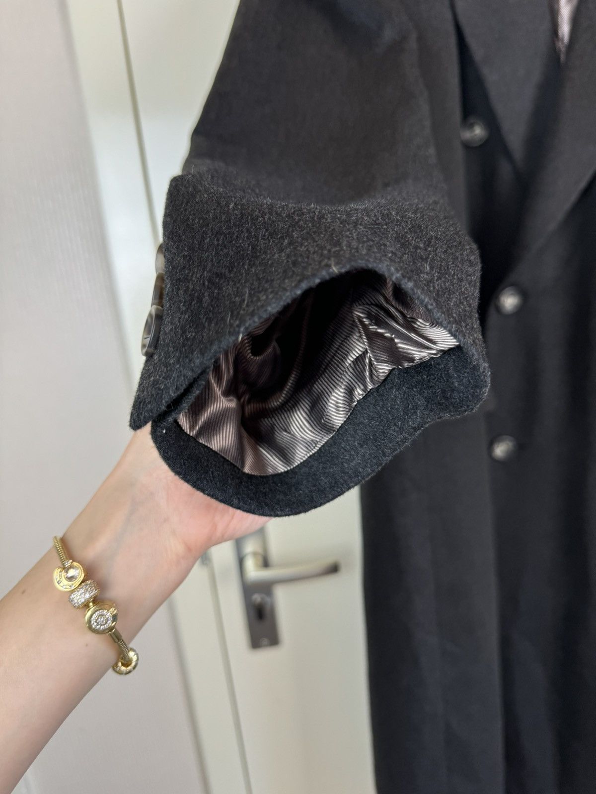 Colombo Colombo Cashmere Wool Anthracite Coat Loro Piana Style IT54 Size US L / EU 52-54 / 3 - 6 Thumbnail