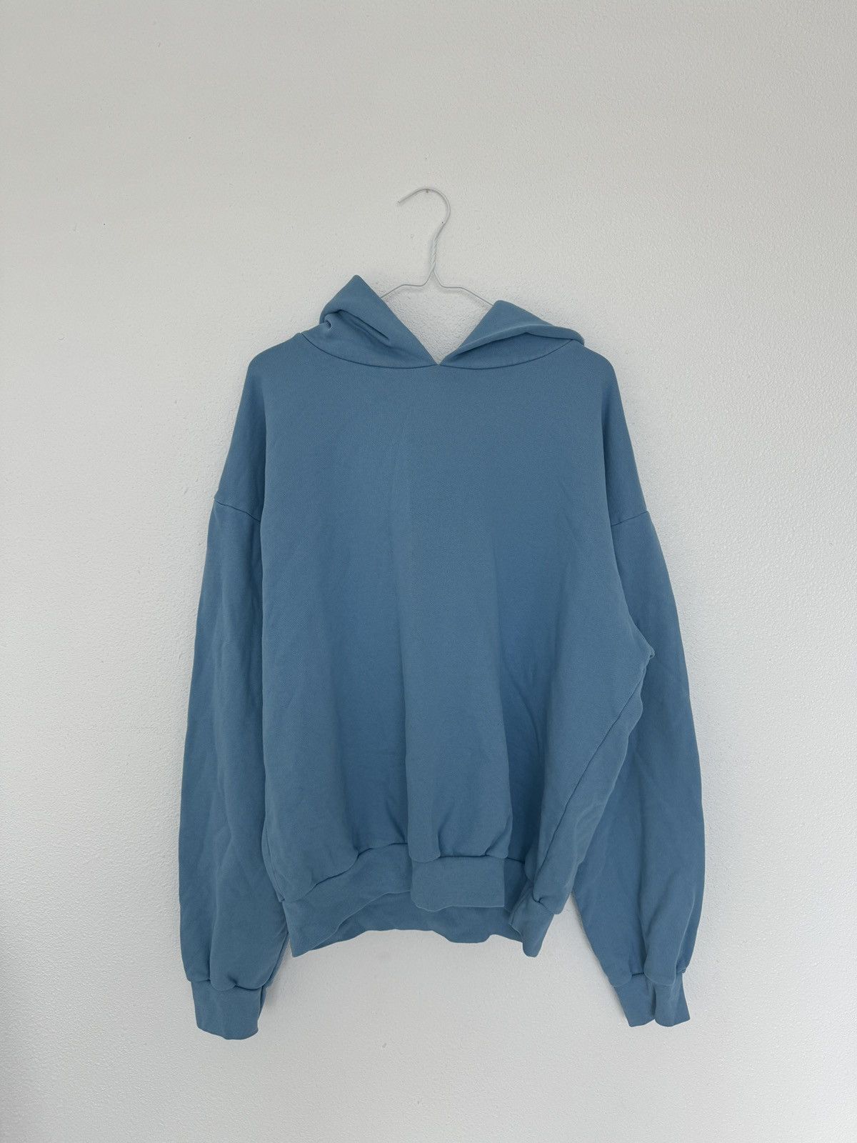 image of Kanye West x Los Angeles Apparel Free Hoover Hoodie (Sample) in Blue, Men's (Size Medium)
