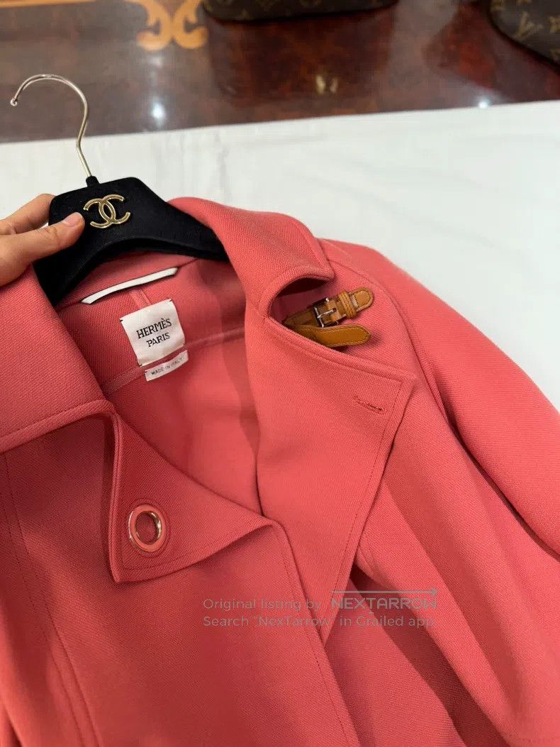 Hermes Hermes Wool Coat Belted Jacket Size XXS / US 00 / IT 34 - 6 Thumbnail