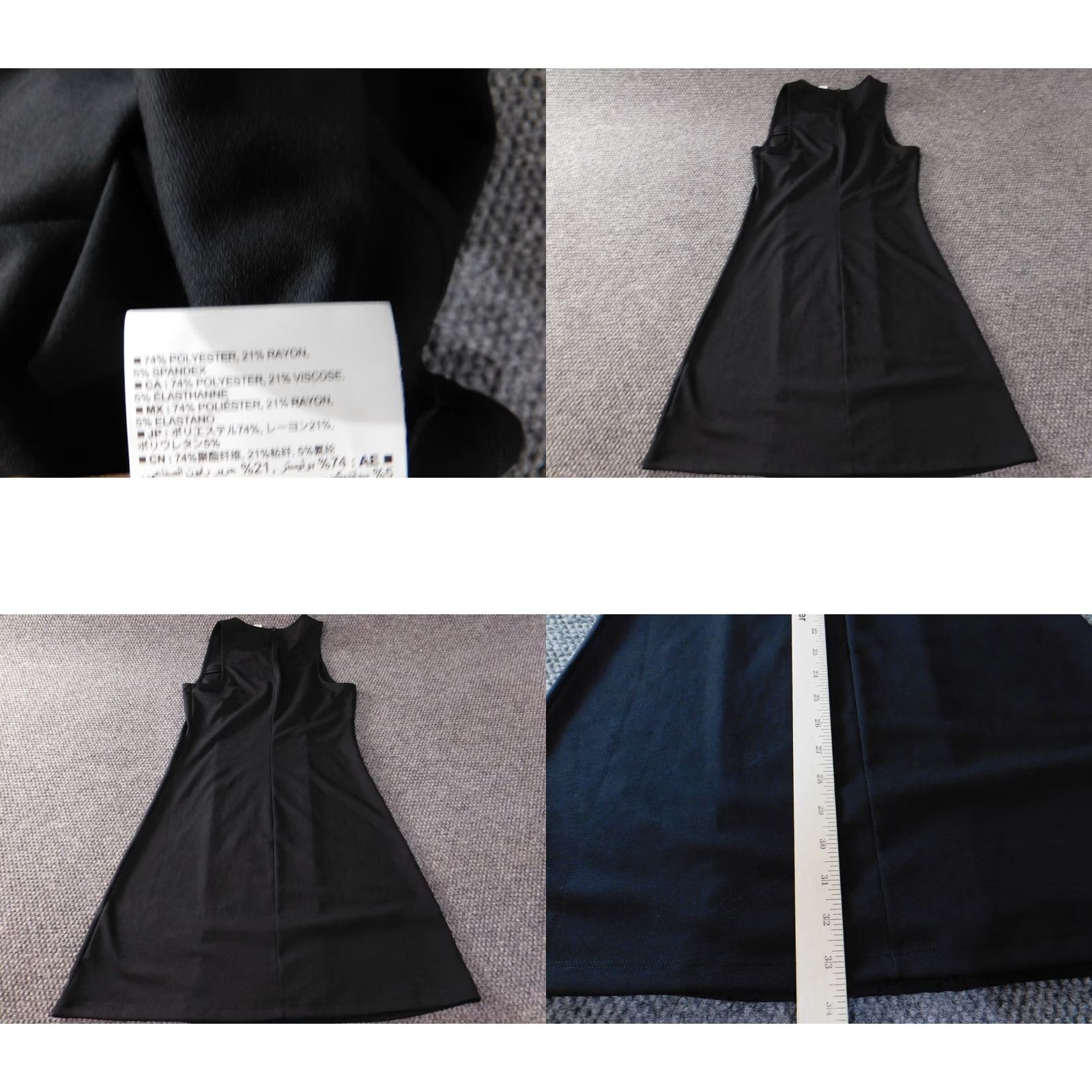 Old Navy Old Navy Womens Dress XS Black Button A-Line Sleeveless Knee Length Casual Stretch Size XS / US 0-2 / IT 36-38 - 8 Thumbnail