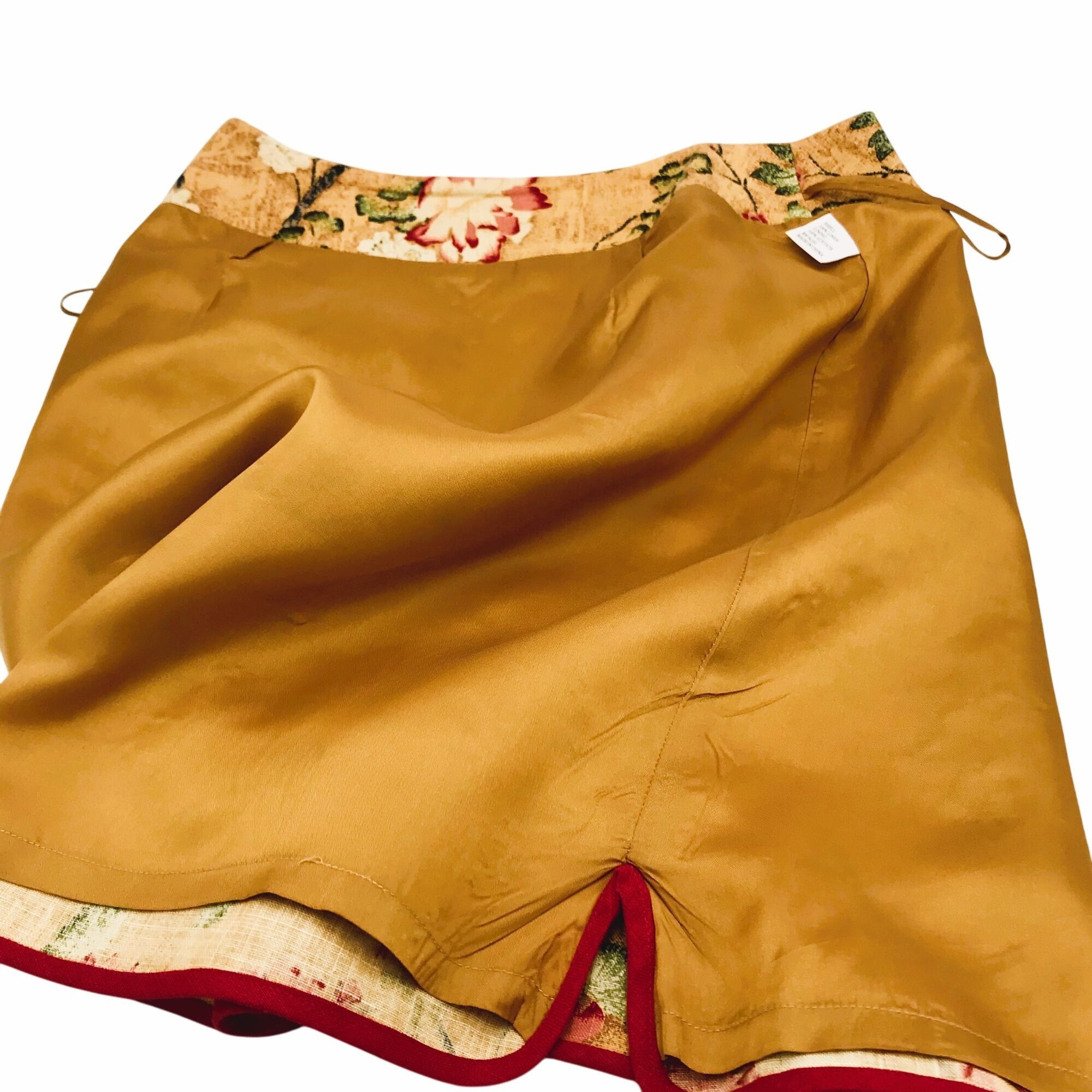 Other Jade by Melody Tam Linen Beaded Floral Mini Skirt Size 6 Mu Size 28" / US 6 / IT 42 - 7 Thumbnail
