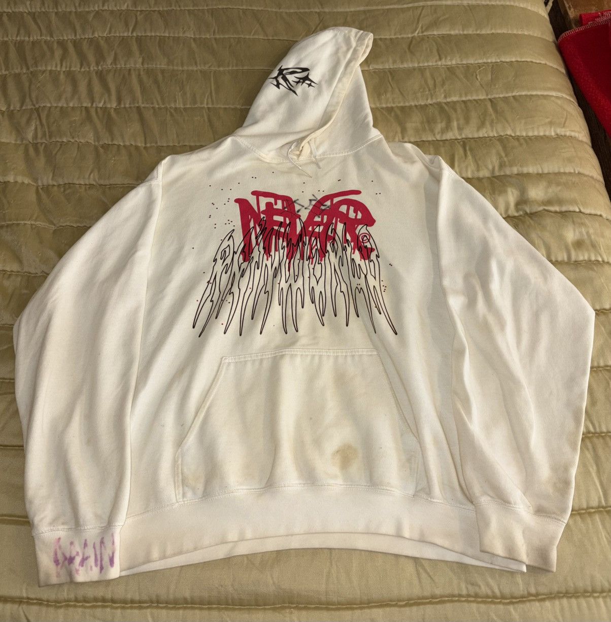 Drain Gang × Sad Boys NeVer Rainworld Rhinestone Hoodie Size US L / EU 52-54 / 3 - 1 Thumbnail