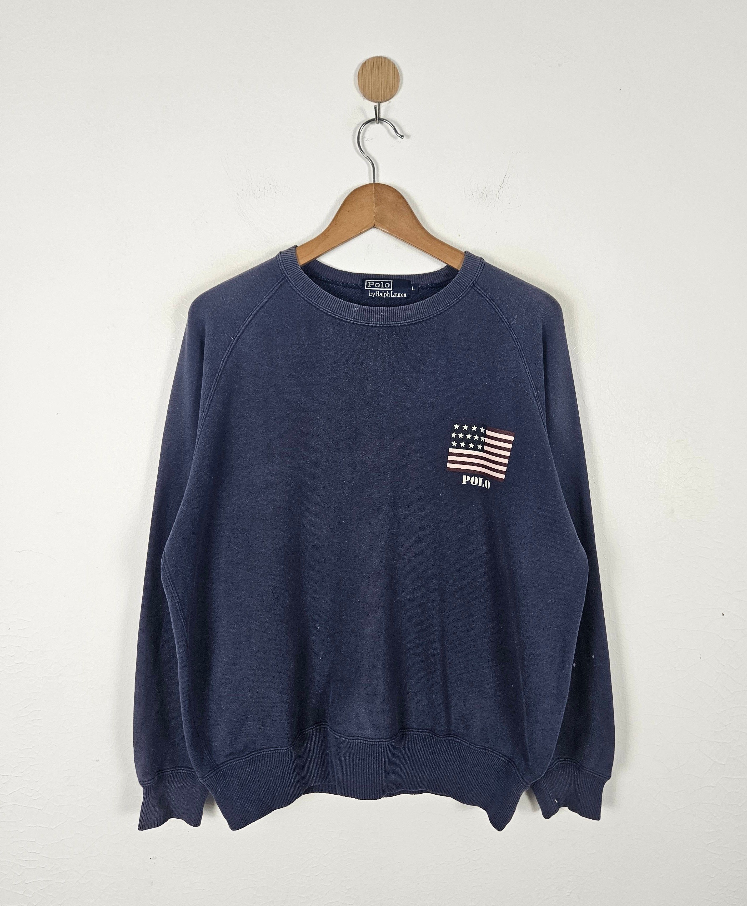Polo Ralph Lauren Vintage Polo by Ralph Lauren USA flag sweatshirt Size US L / EU 52-54 / 3 - 1 Thumbnail